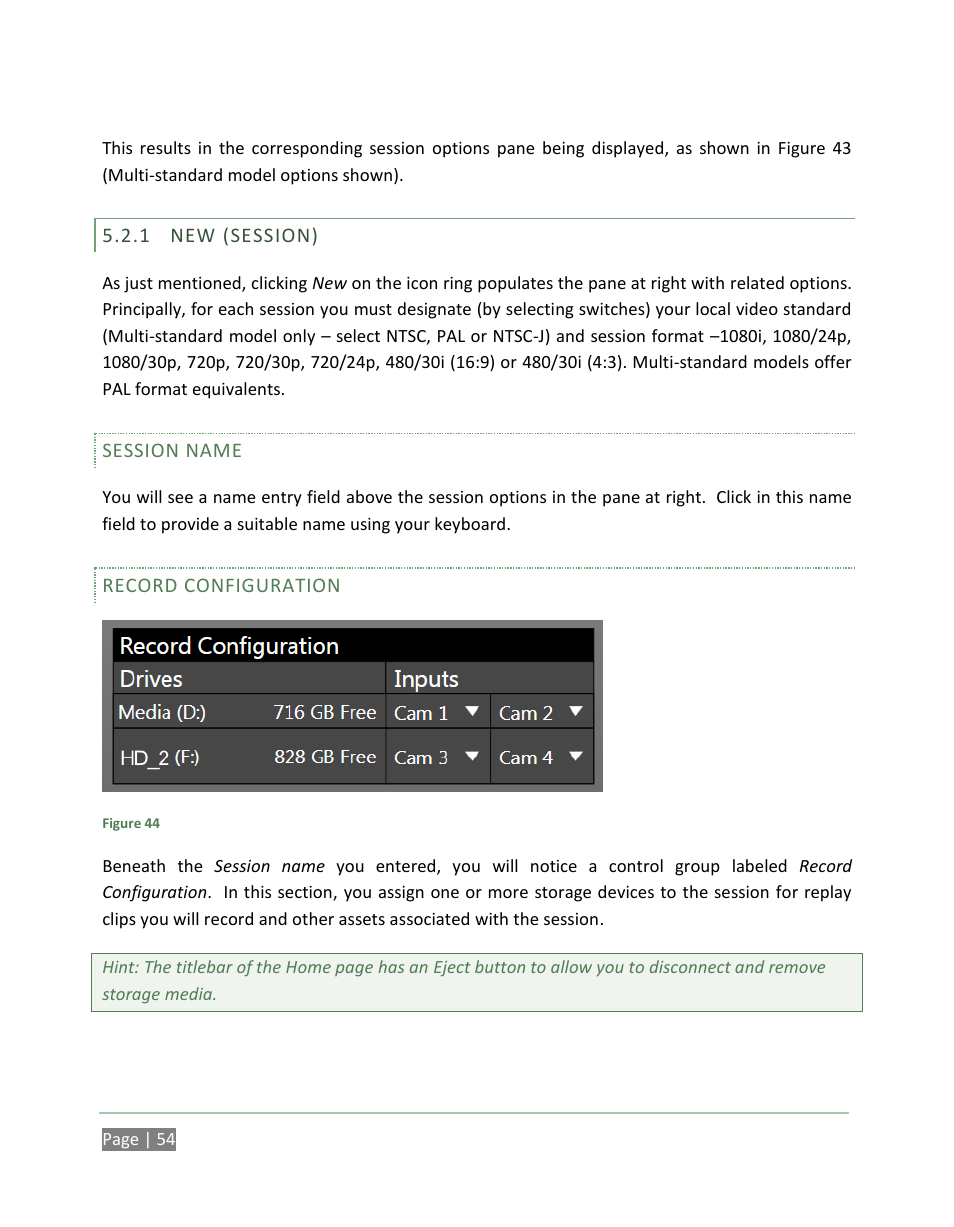 New (session) | NewTek 3Play 820 User Manual | Page 68 / 194