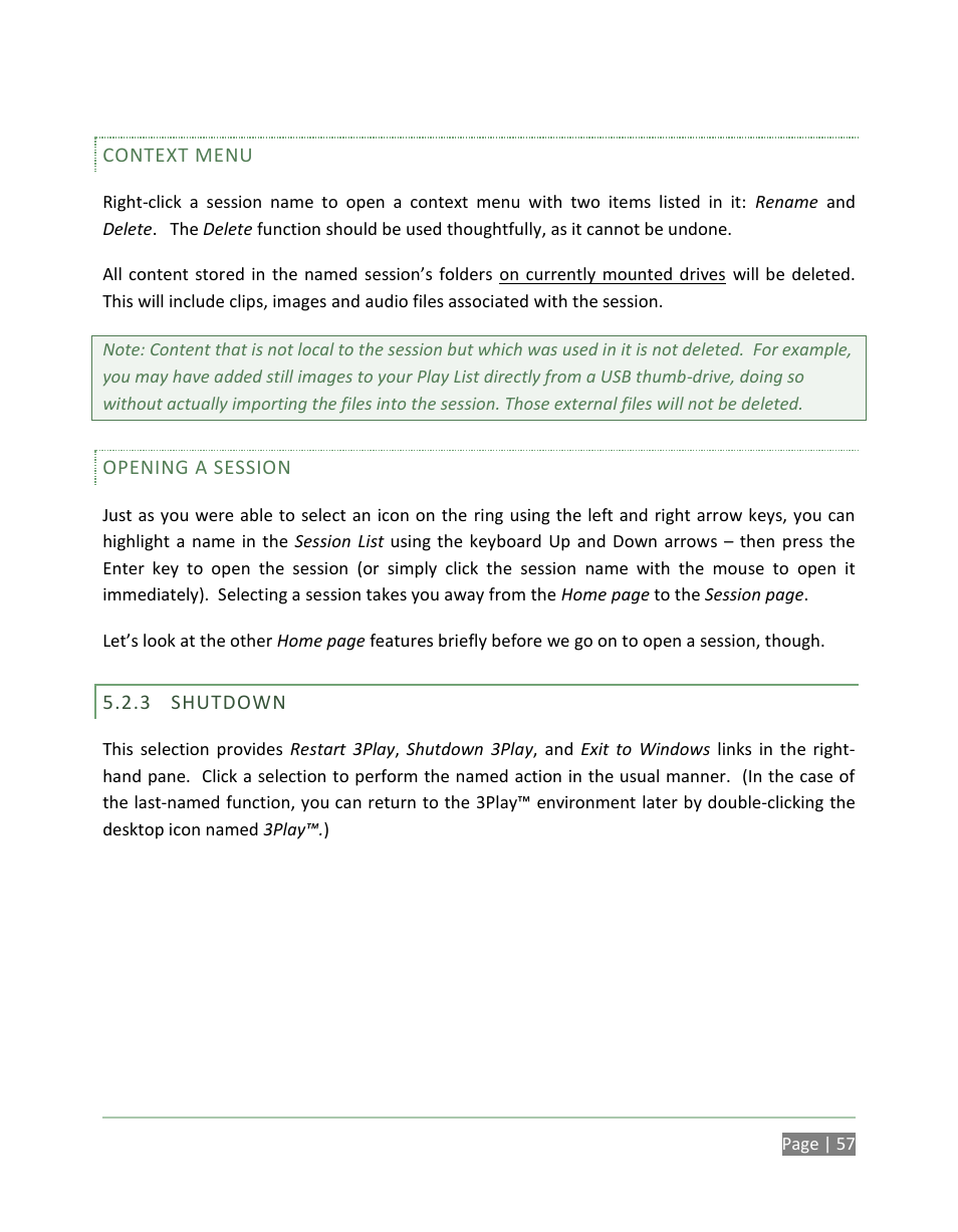 Shutdown | NewTek 3Play 820 User Manual | Page 71 / 194