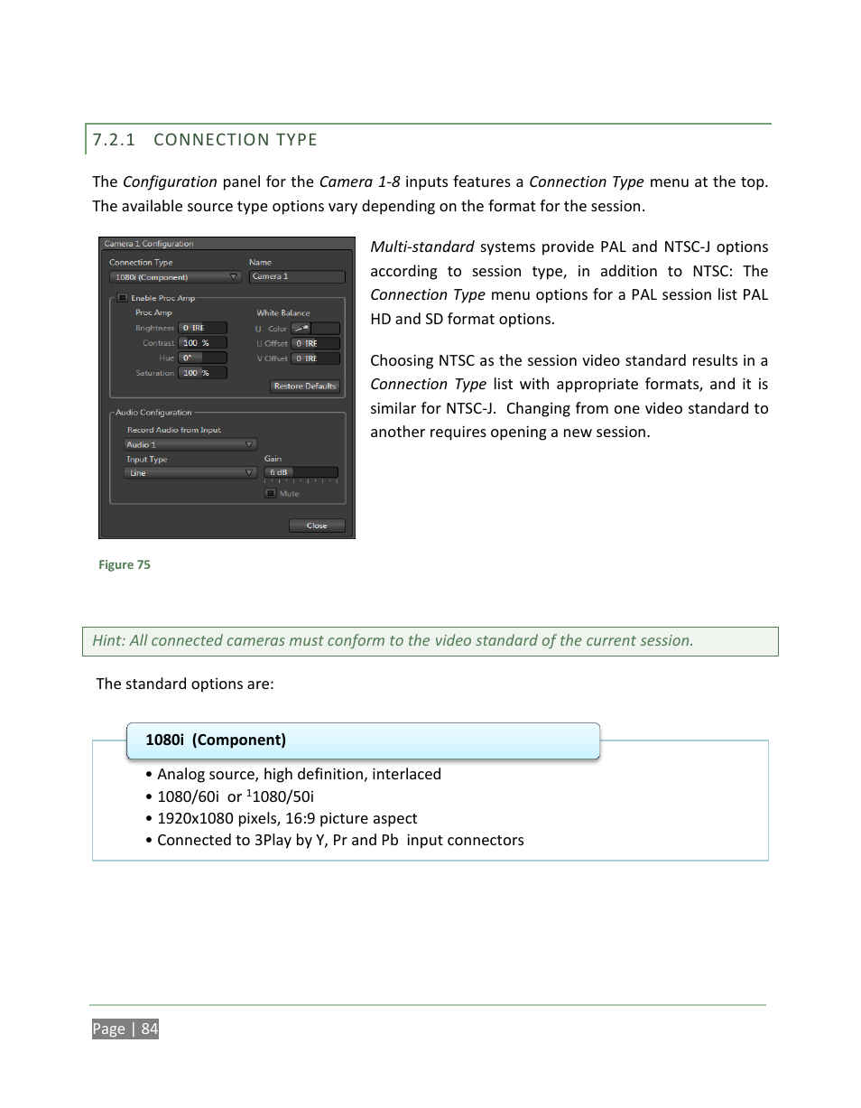 Connection type | NewTek 3Play 820 User Manual | Page 98 / 194