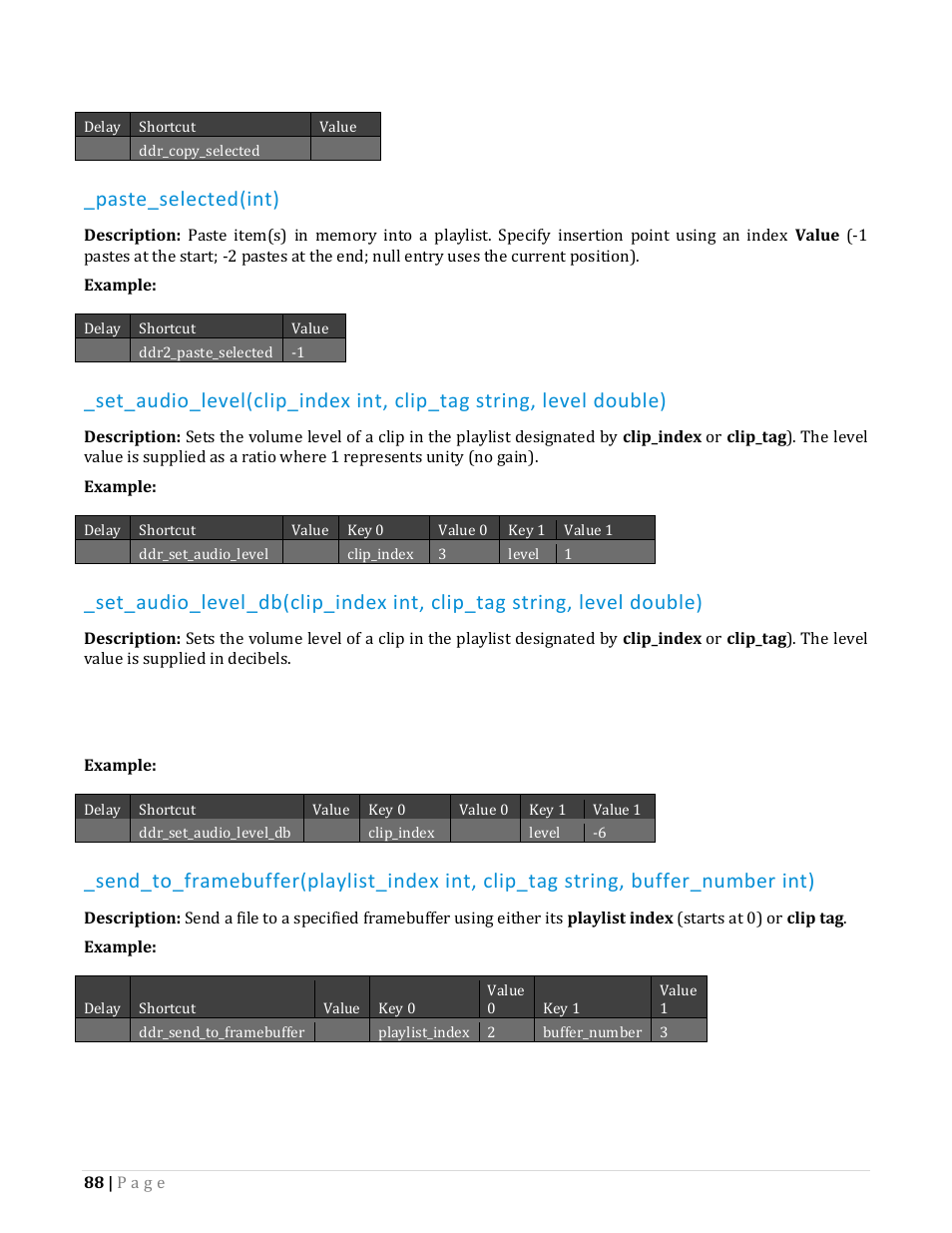 Paste_selected(int) | NewTek TriCaster Advanced Edition Automation and Integration Guide User Manual | Page 100 / 179