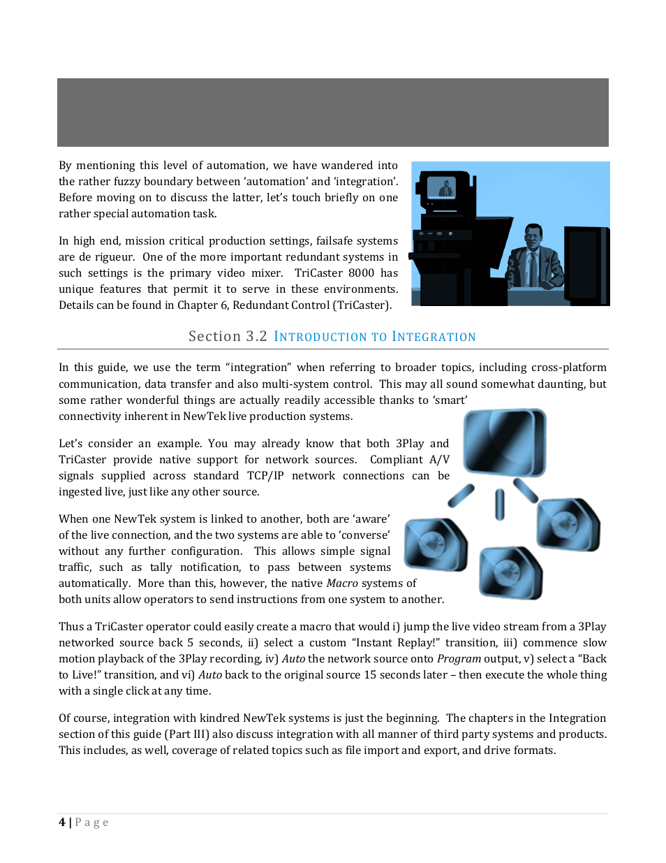 Ection, Ntroduction to, Ntegration | NewTek TriCaster Advanced Edition Automation and Integration Guide User Manual | Page 16 / 179