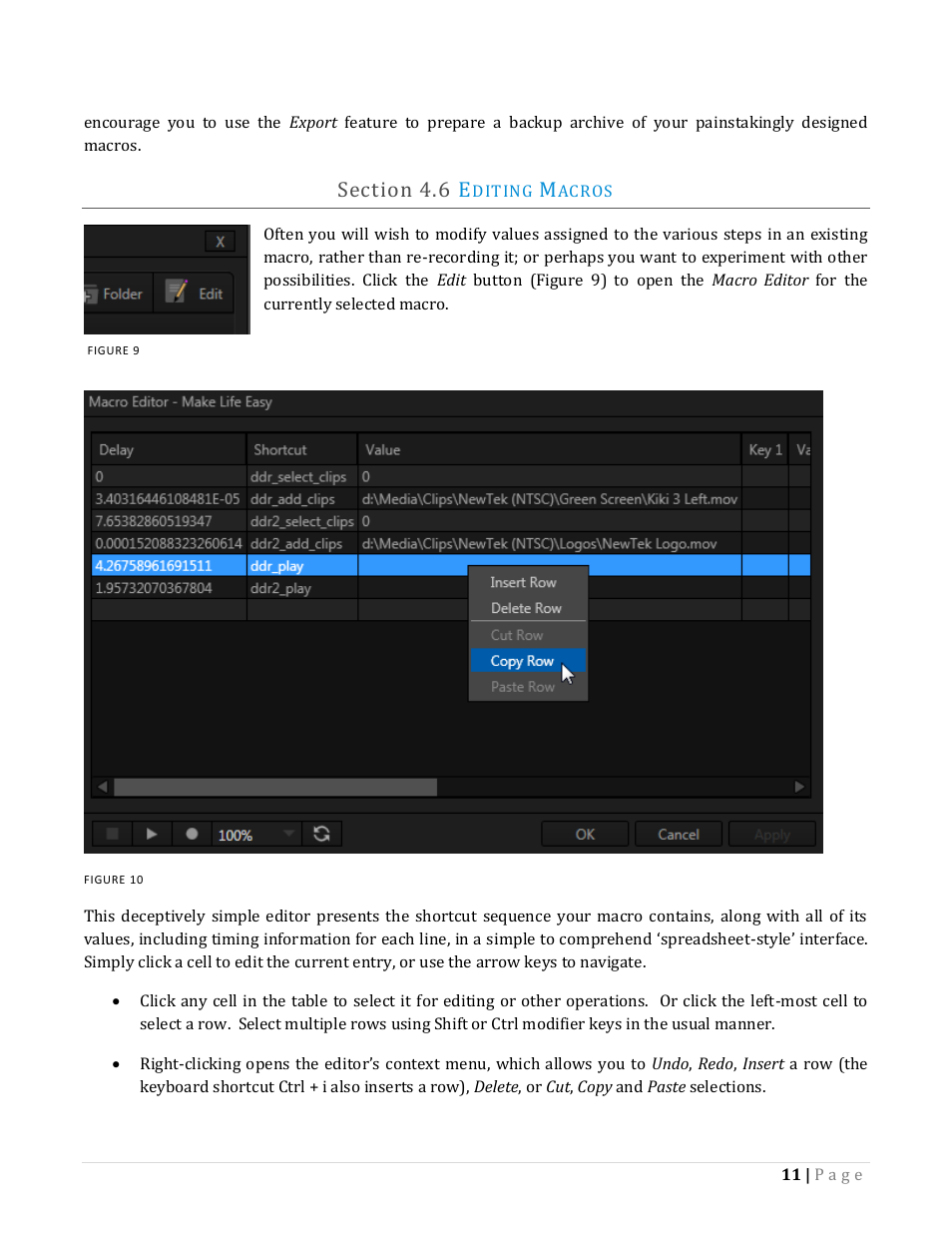 Ection, Diting, Acros | NewTek TriCaster Advanced Edition Automation and Integration Guide User Manual | Page 23 / 179