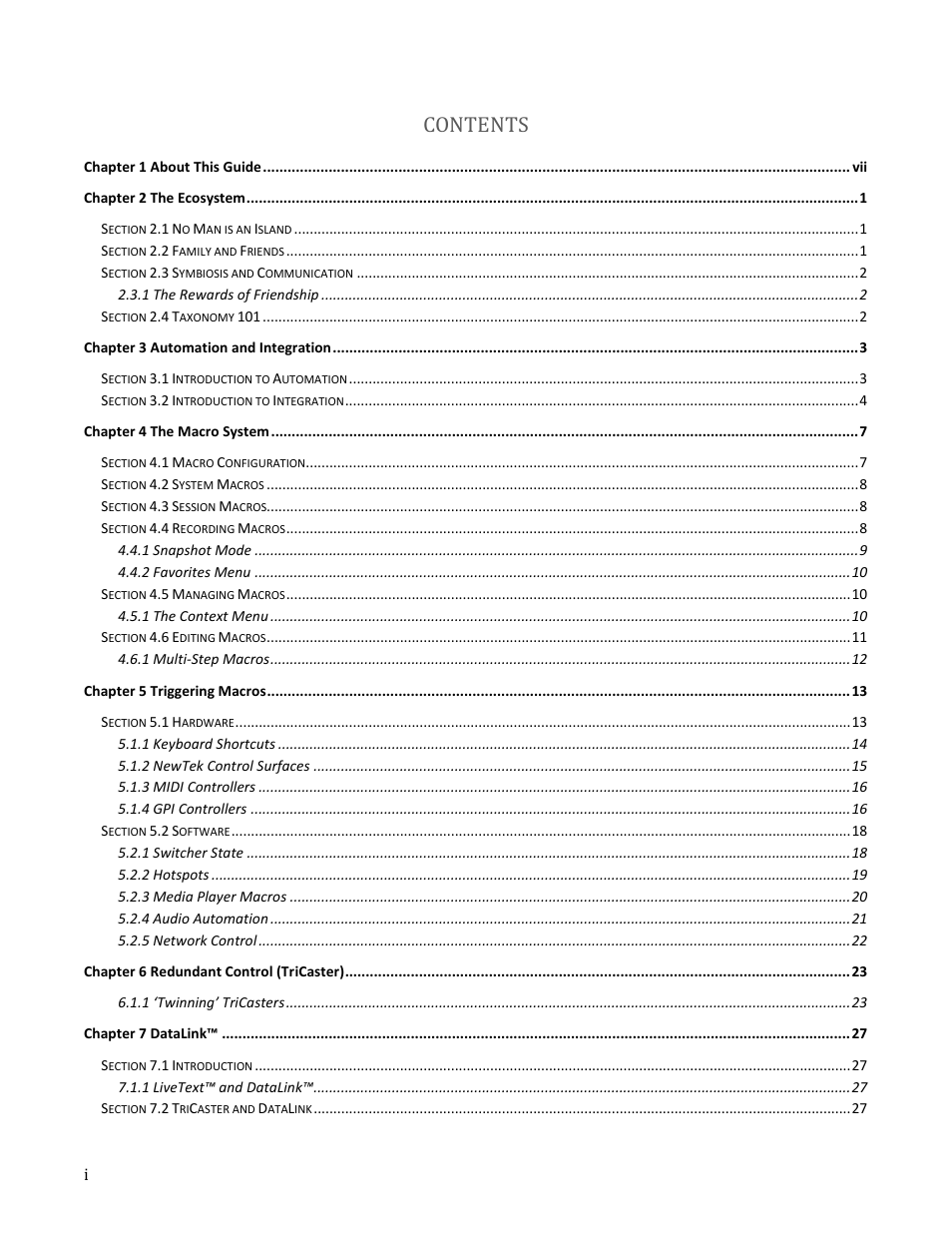 NewTek TriCaster Advanced Edition Automation and Integration Guide User Manual | Page 3 / 179