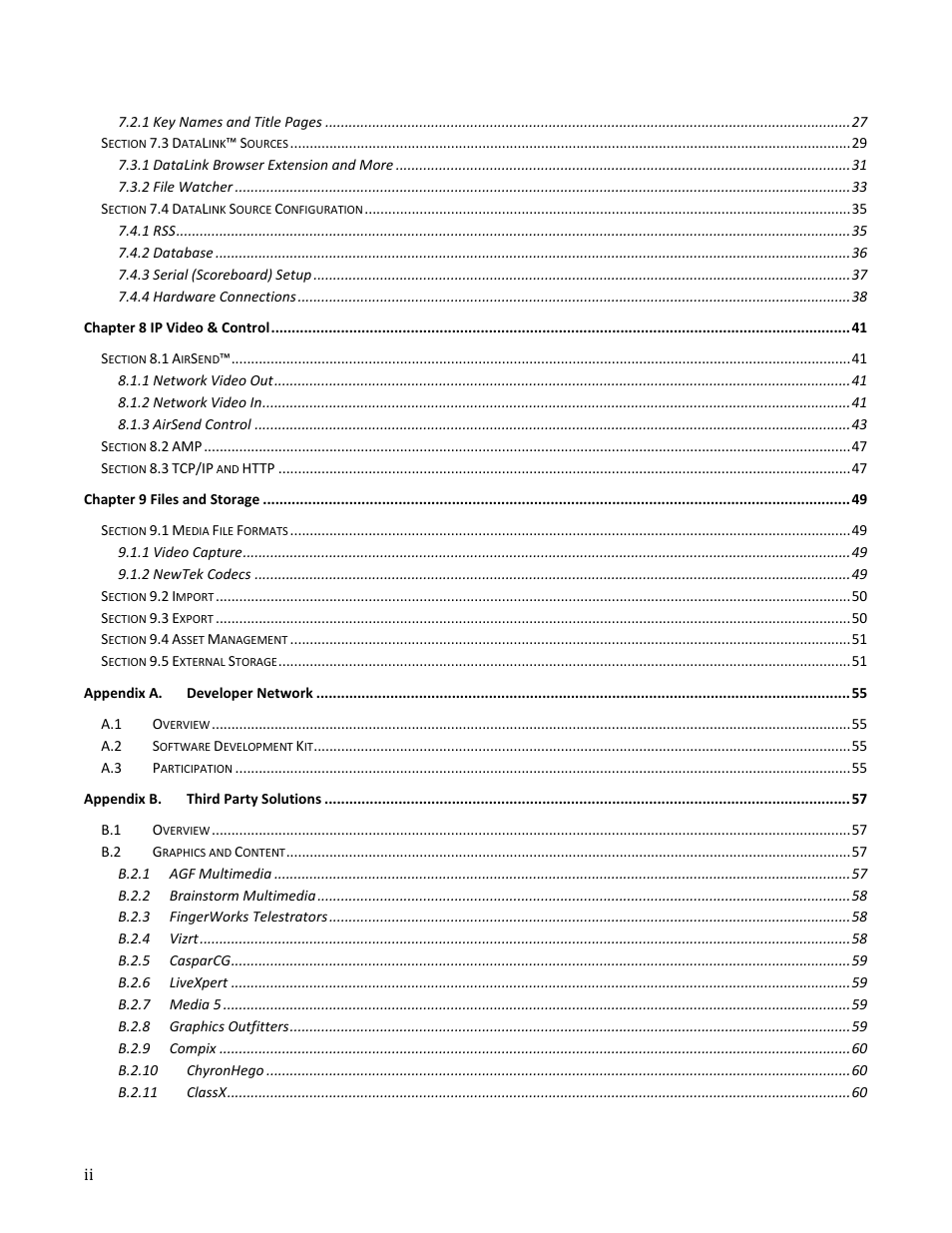 NewTek TriCaster Advanced Edition Automation and Integration Guide User Manual | Page 4 / 179