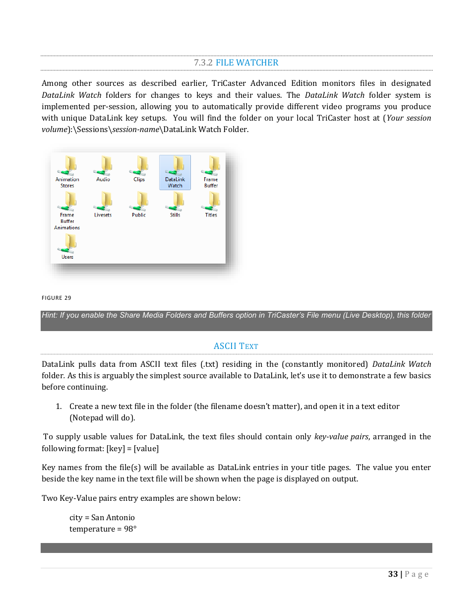 2 file watcher | NewTek TriCaster Advanced Edition Automation and Integration Guide User Manual | Page 45 / 179