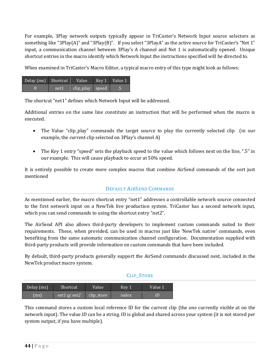 NewTek TriCaster Advanced Edition Automation and Integration Guide User Manual | Page 56 / 179