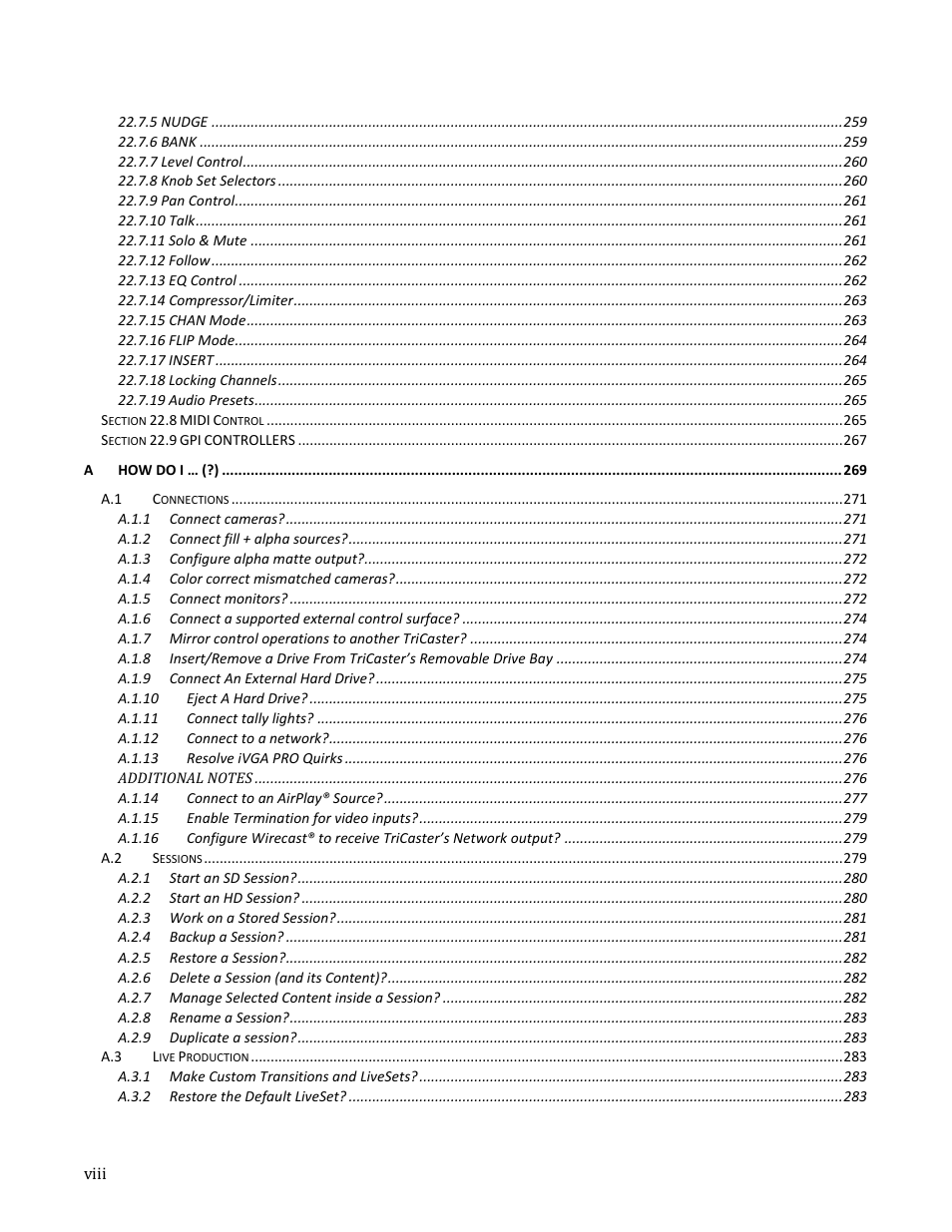 NewTek TriCaster Advanced Edition User Guide User Manual | Page 10 / 342