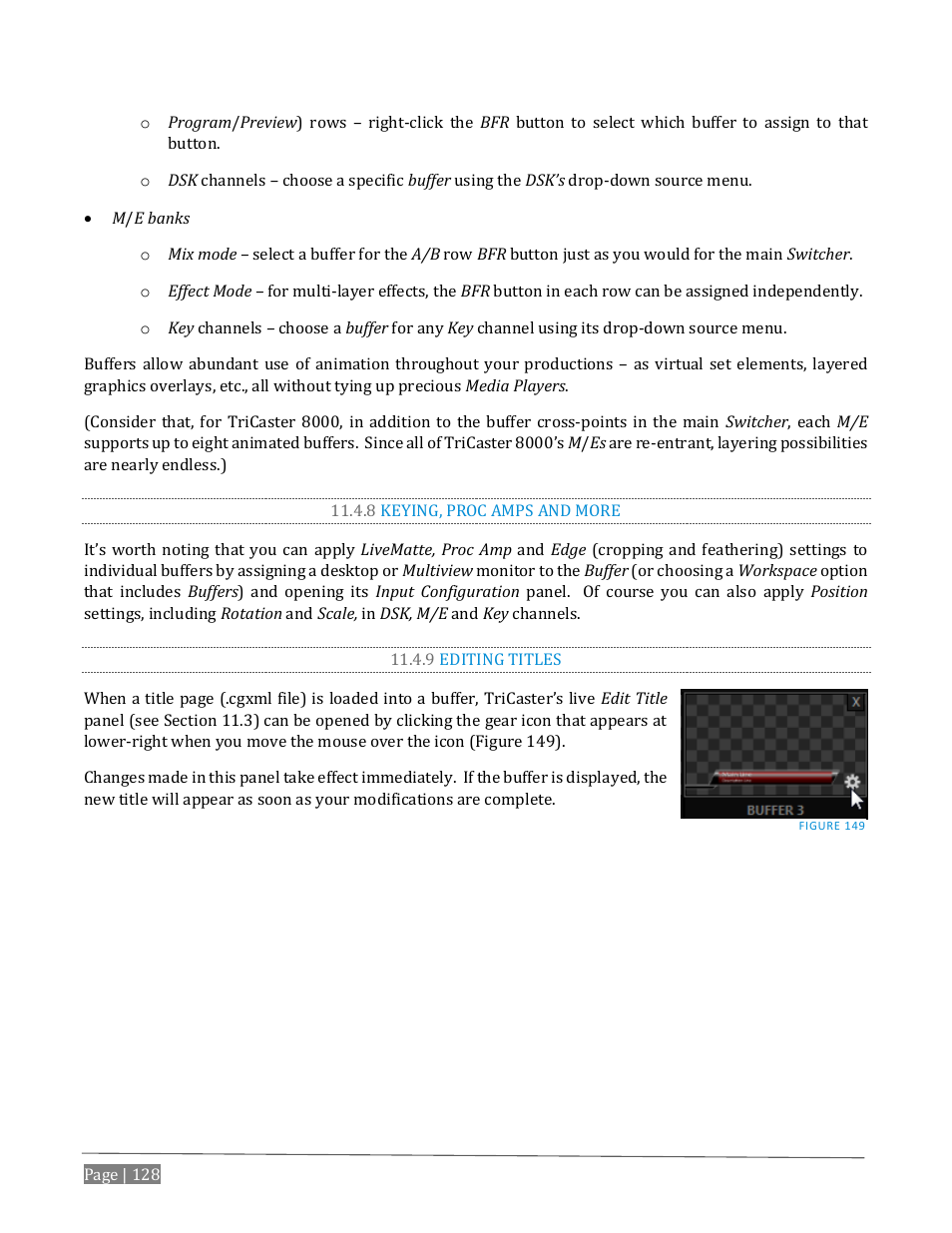 8 keying, proc amps and more, 9 editing titles | NewTek TriCaster Advanced Edition User Guide User Manual | Page 140 / 342