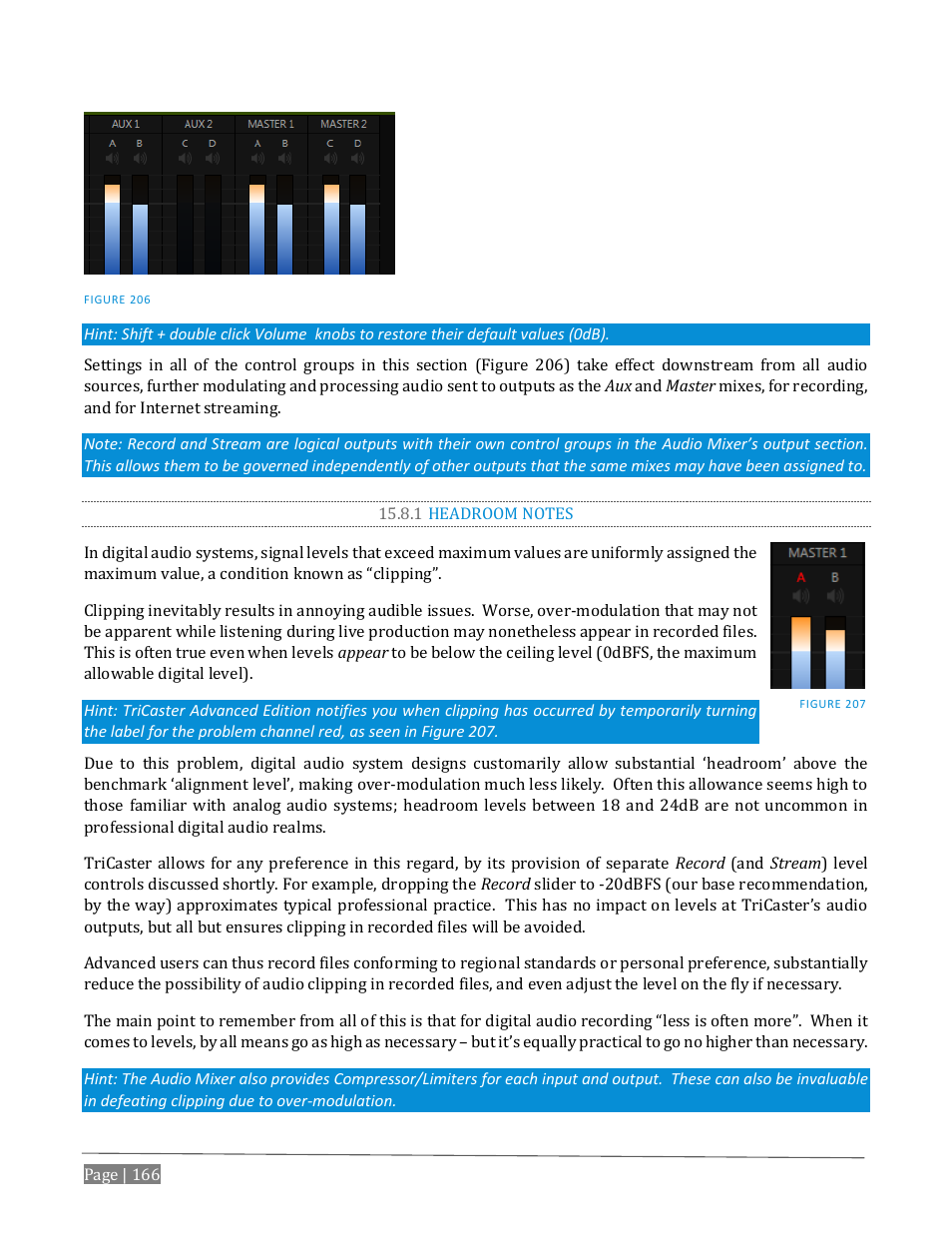 1 headroom notes, 1 (headroom notes) | NewTek TriCaster Advanced Edition User Guide User Manual | Page 178 / 342