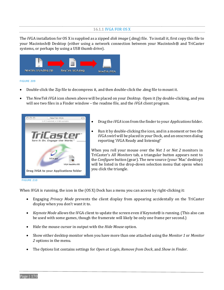 1 ivga for os x | NewTek TriCaster Advanced Edition User Guide User Manual | Page 182 / 342