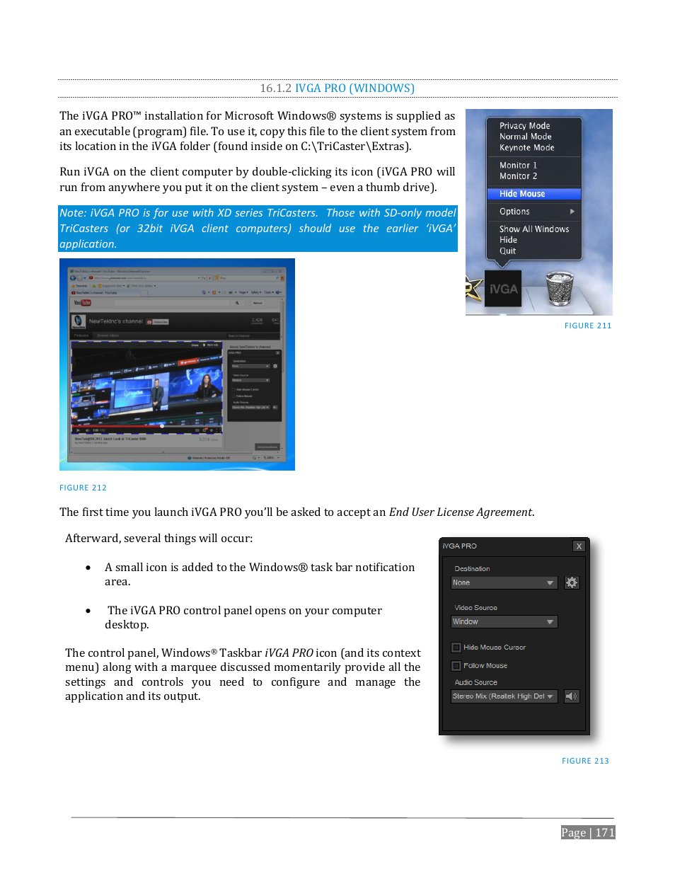 2 ivga pro (windows) | NewTek TriCaster Advanced Edition User Guide User Manual | Page 183 / 342