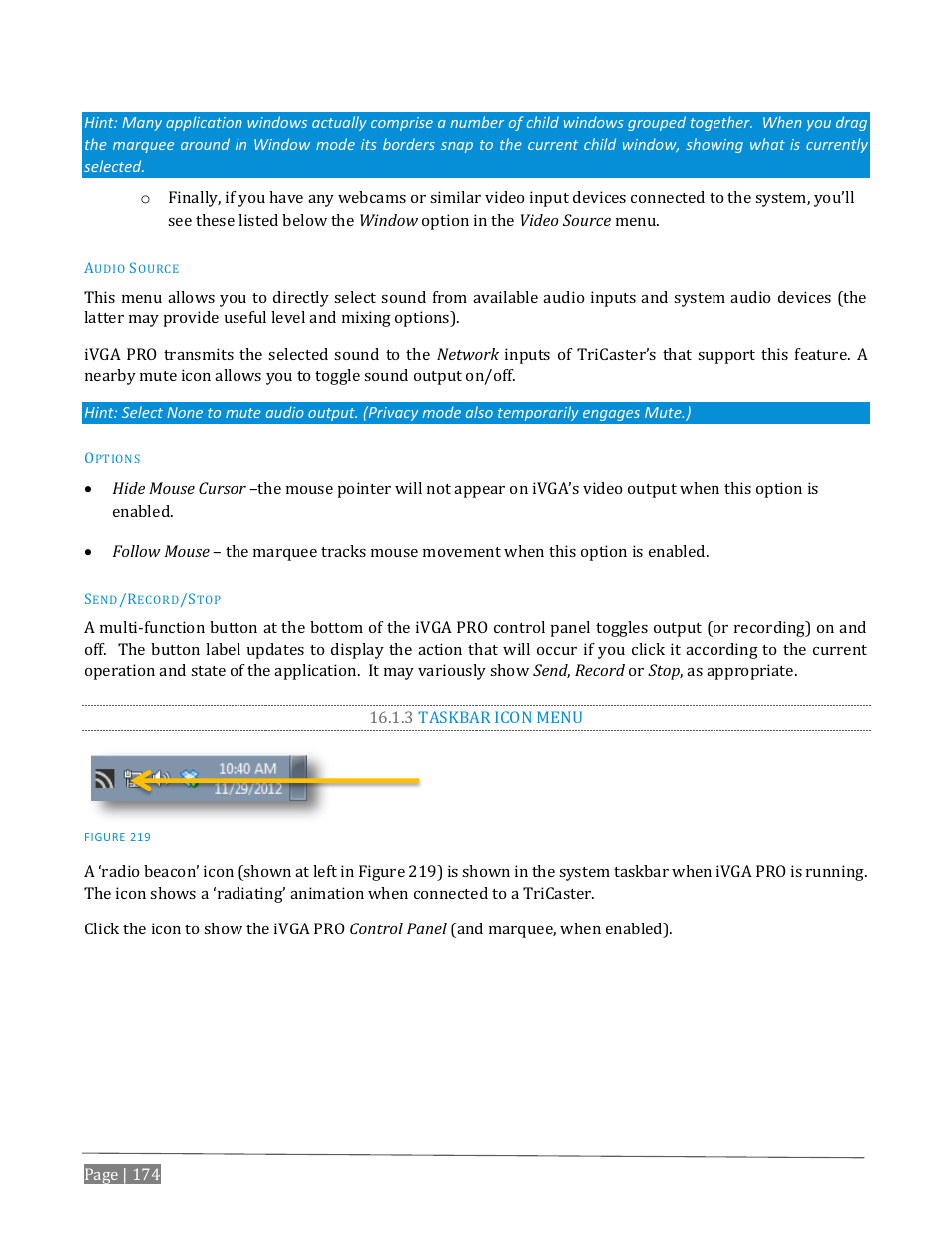 3 taskbar icon menu | NewTek TriCaster Advanced Edition User Guide User Manual | Page 186 / 342