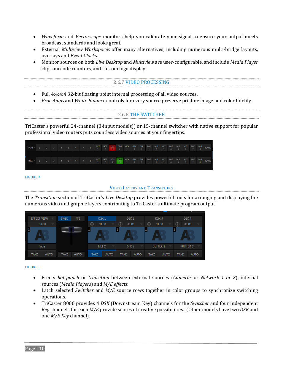 7 video processing, 8 the switcher | NewTek TriCaster Advanced Edition User Guide User Manual | Page 22 / 342