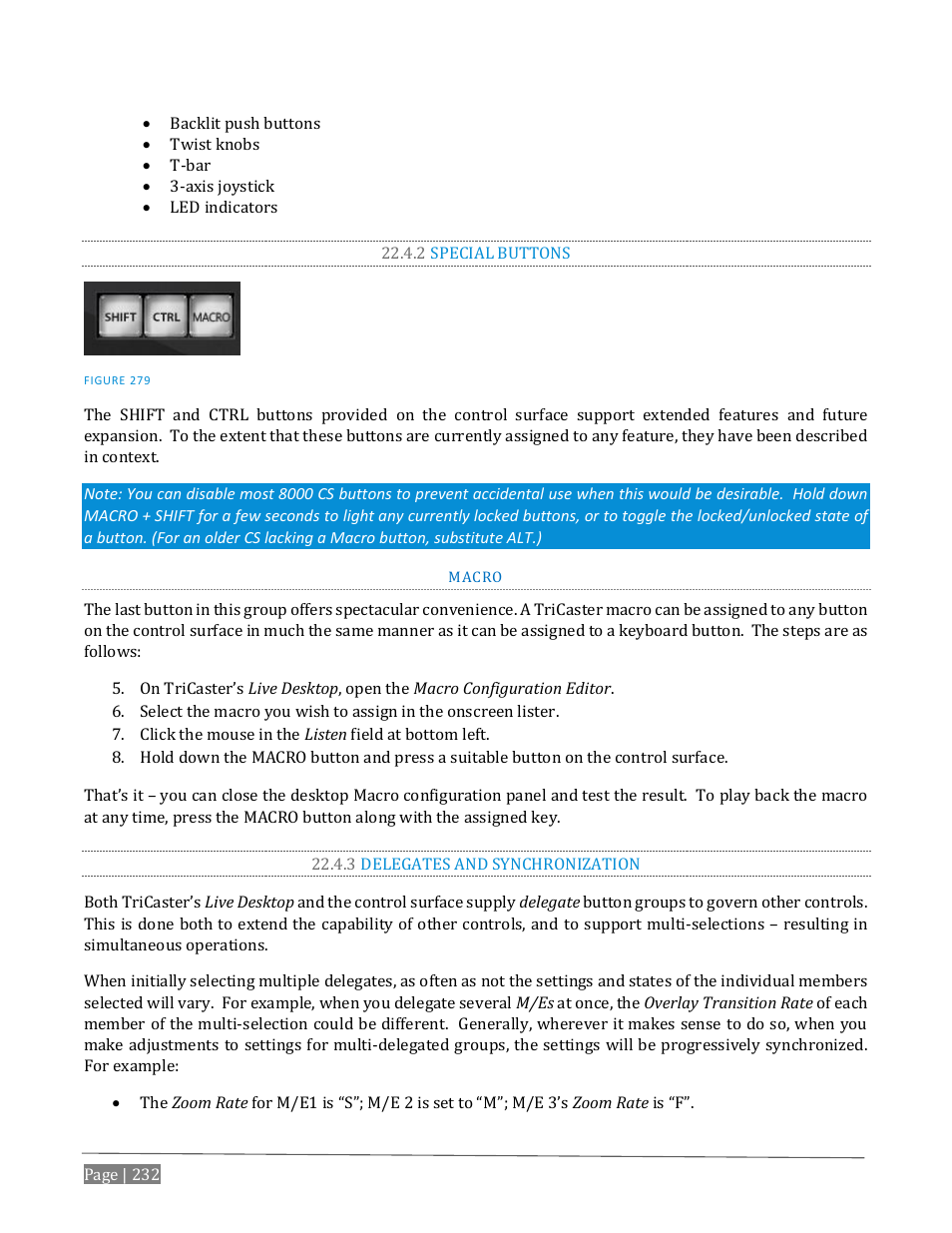 2 special buttons, 3 delegates and synchronization | NewTek TriCaster Advanced Edition User Guide User Manual | Page 244 / 342