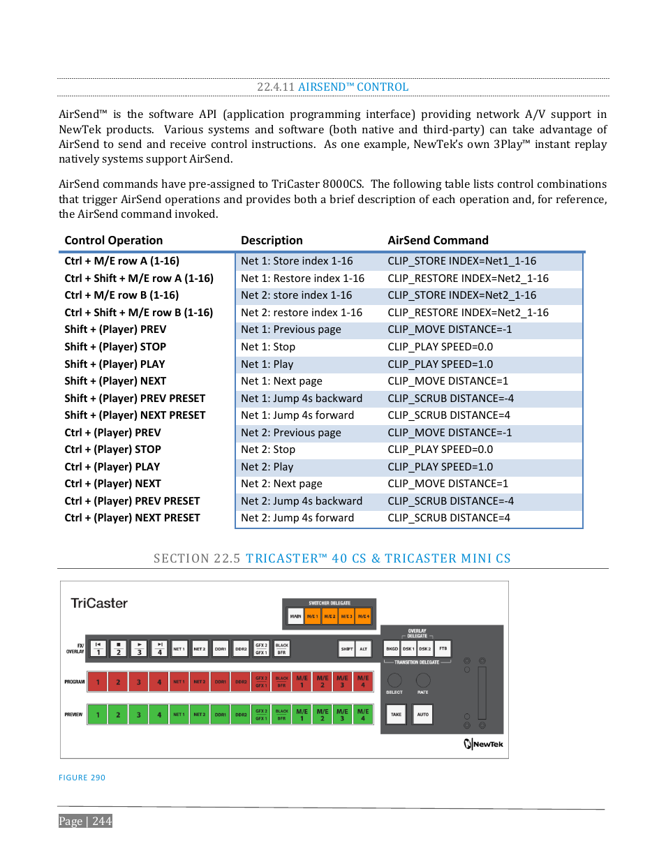 11 airsend™ control, Ection, Aster | NewTek TriCaster Advanced Edition User Guide User Manual | Page 256 / 342