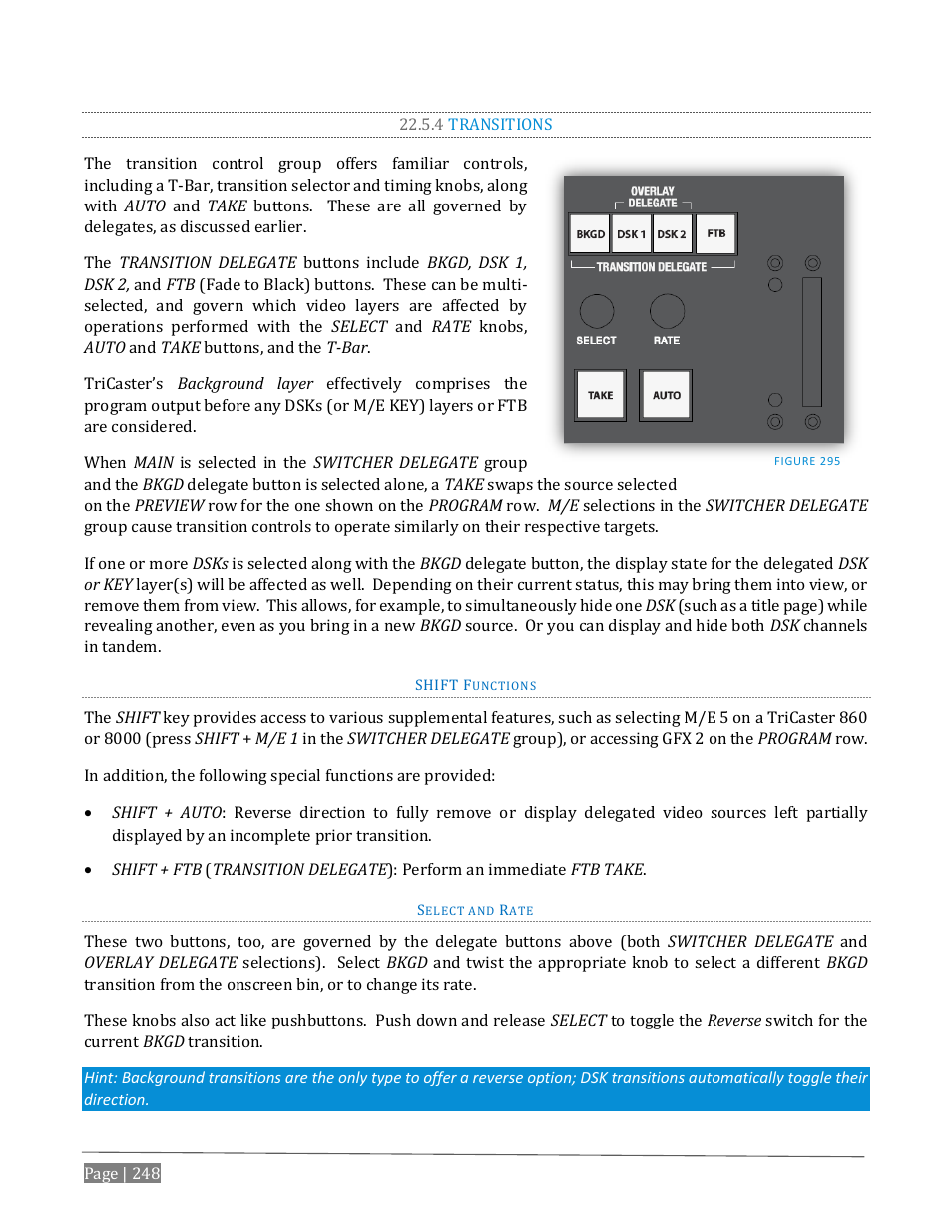 4 transitions | NewTek TriCaster Advanced Edition User Guide User Manual | Page 260 / 342