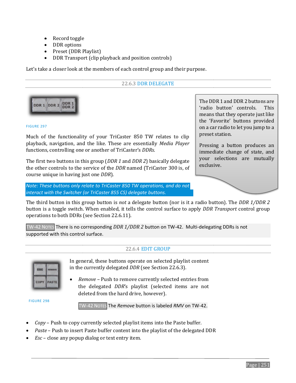 3 ddr delegate, 4 edit group | NewTek TriCaster Advanced Edition User Guide User Manual | Page 263 / 342