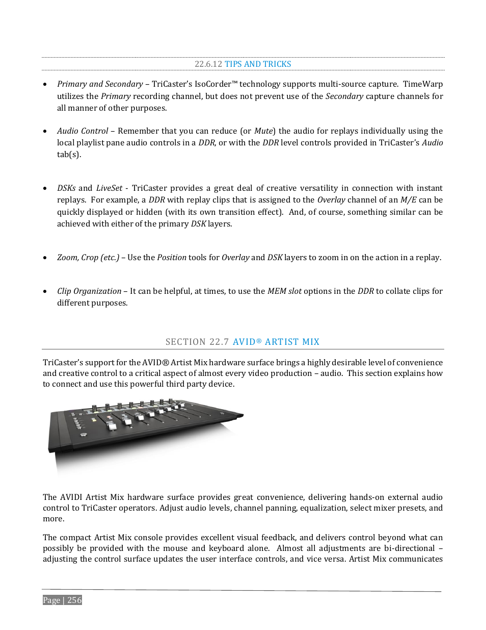 12 tips and tricks, Ection, Rtist | NewTek TriCaster Advanced Edition User Guide User Manual | Page 268 / 342