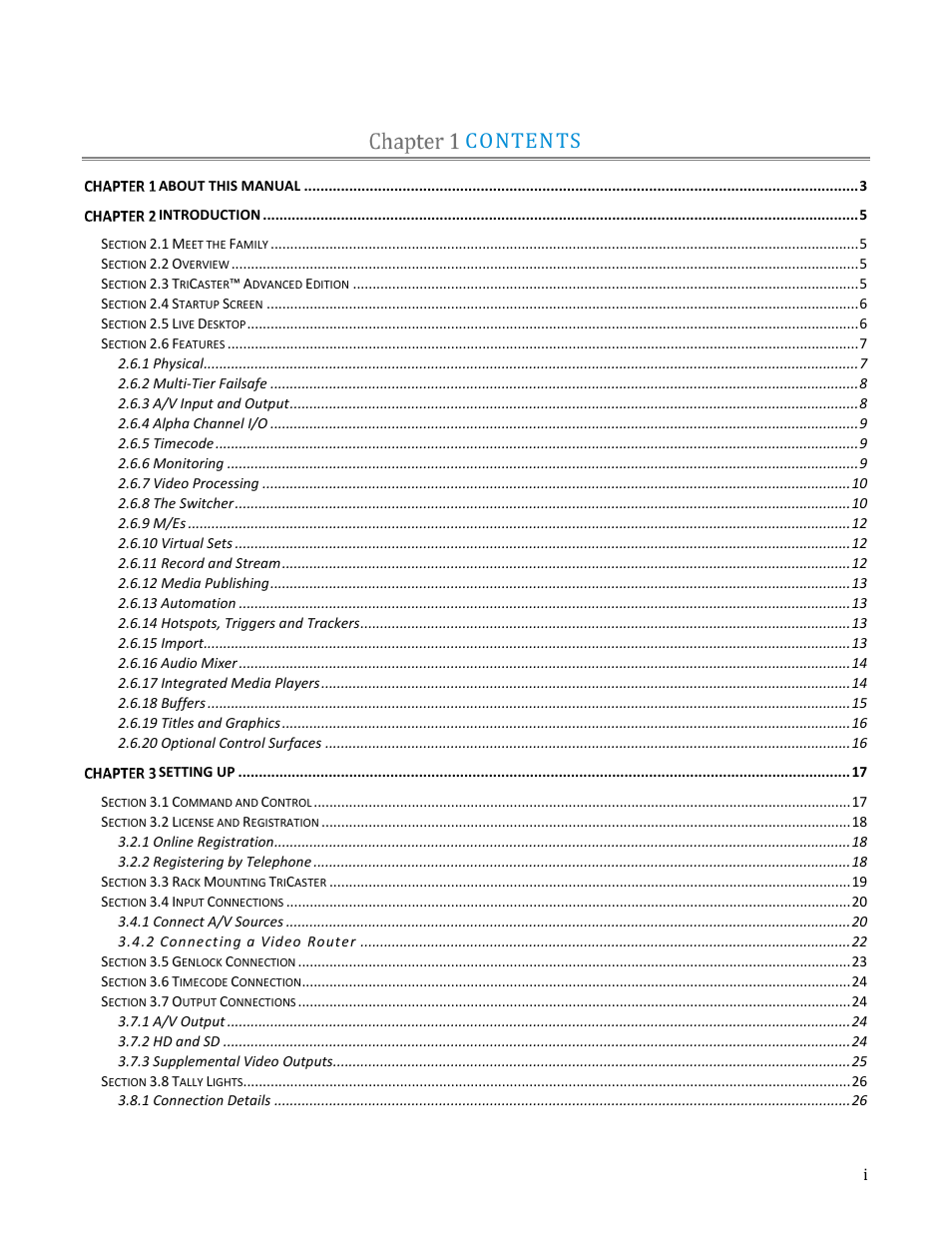 NewTek TriCaster Advanced Edition User Guide User Manual | Page 3 / 342