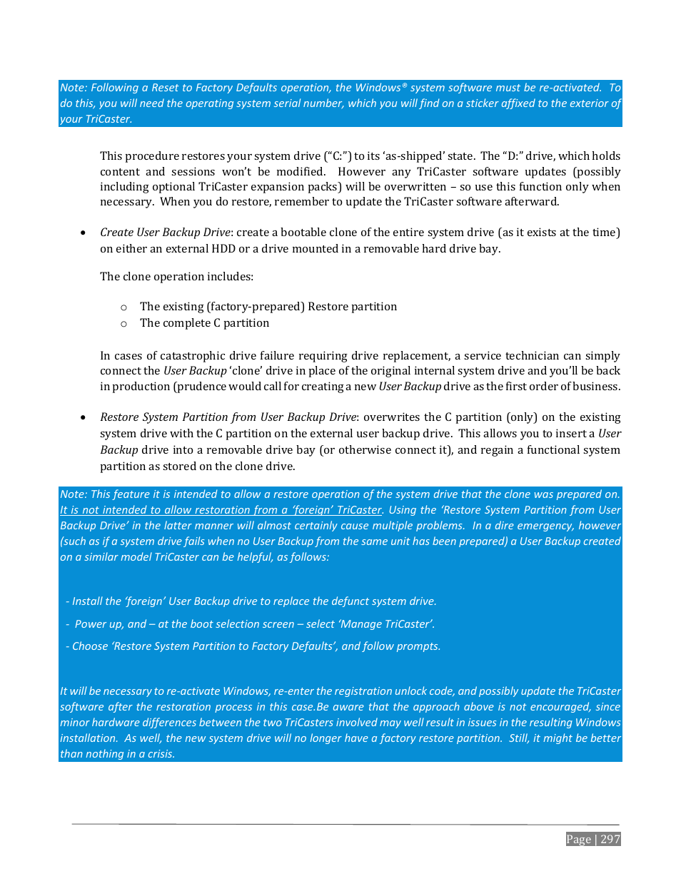 NewTek TriCaster Advanced Edition User Guide User Manual | Page 309 / 342