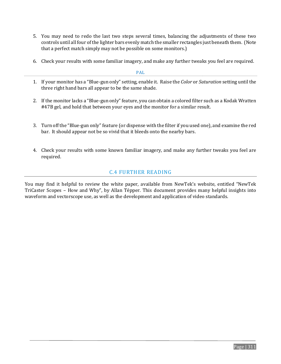 Urther, Eading | NewTek TriCaster Advanced Edition User Guide User Manual | Page 323 / 342