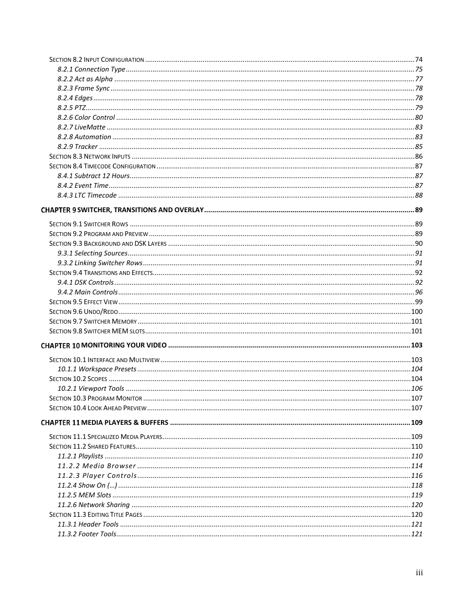 NewTek TriCaster Advanced Edition User Guide User Manual | Page 5 / 342