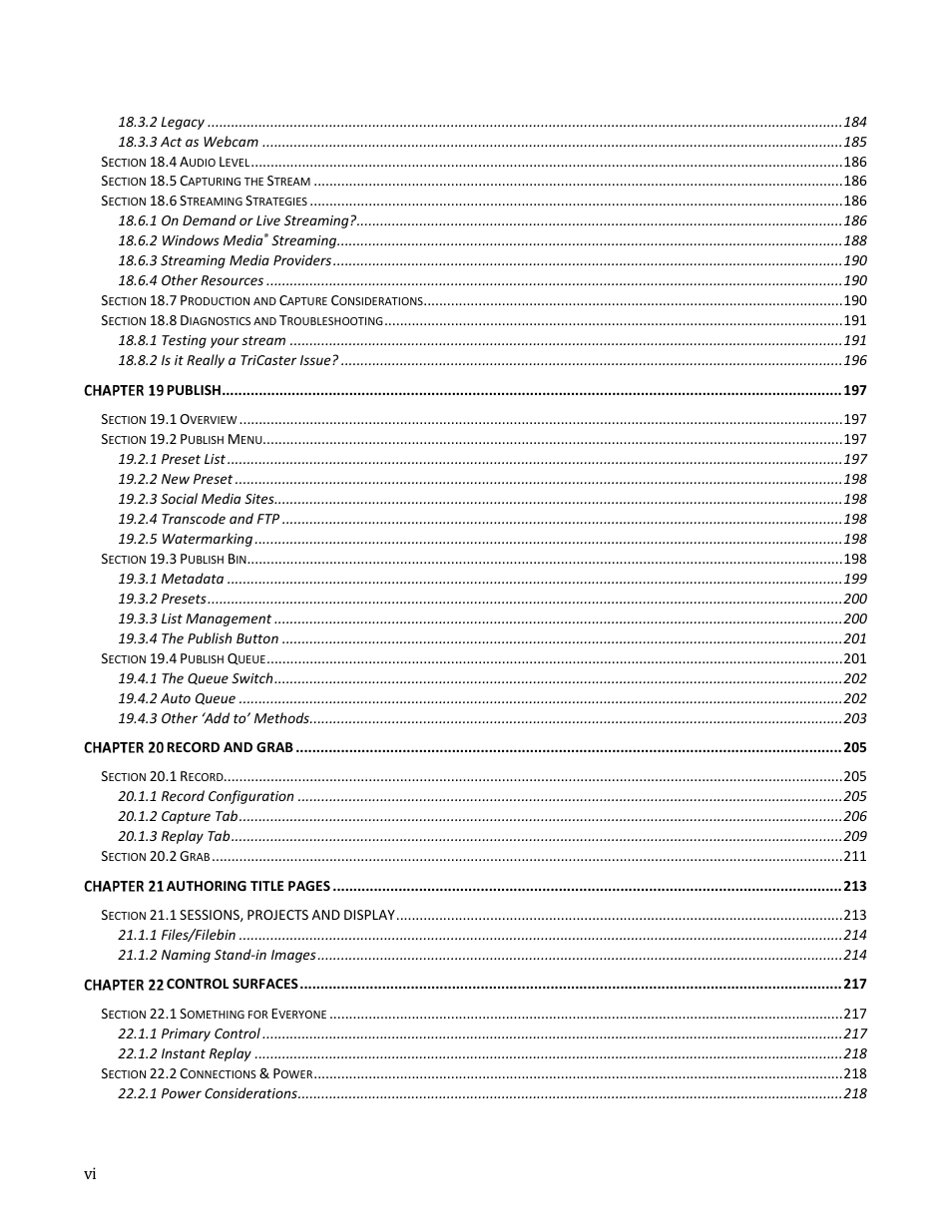 NewTek TriCaster Advanced Edition User Guide User Manual | Page 8 / 342