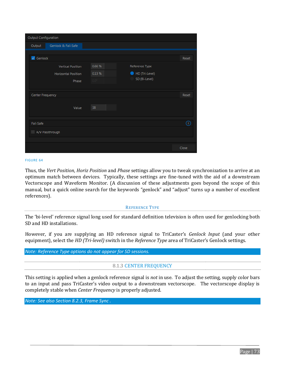 3 center frequency | NewTek TriCaster Advanced Edition User Guide User Manual | Page 85 / 342