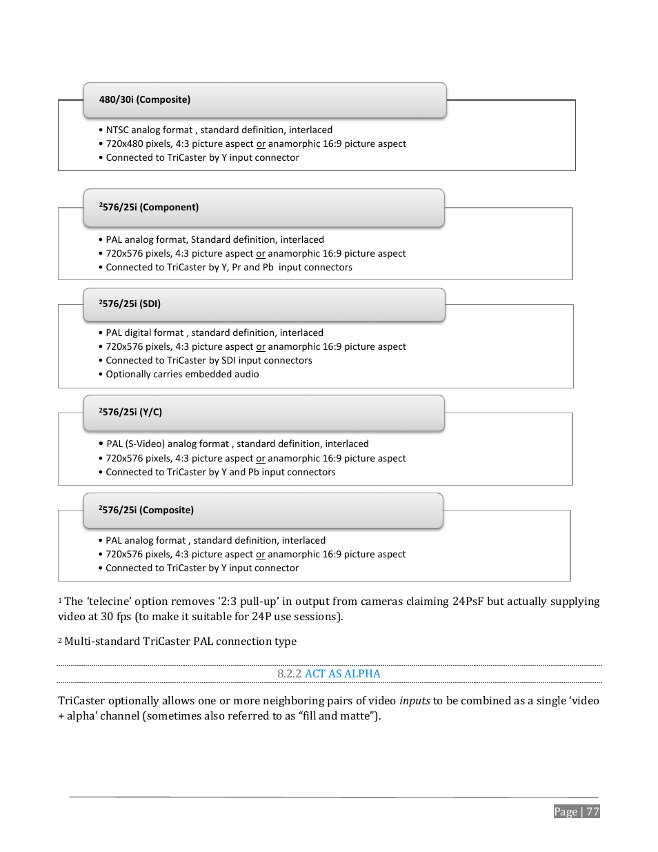 2 act as alpha | NewTek TriCaster Advanced Edition User Guide User Manual | Page 89 / 342