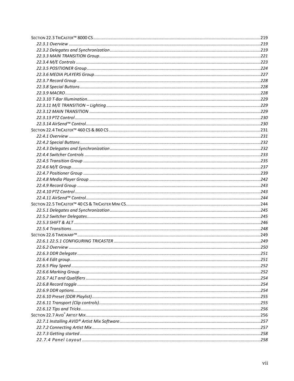 NewTek TriCaster Advanced Edition User Guide User Manual | Page 9 / 342