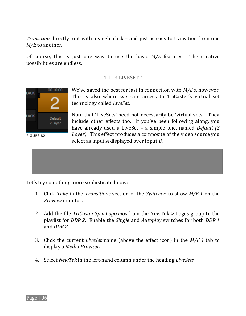 3 liveset | NewTek TriCaster 8000 User Manual | Page 112 / 529