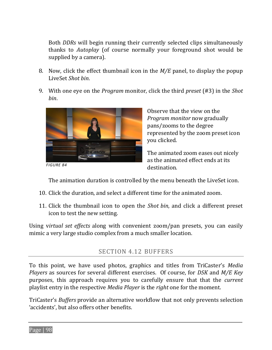 Ection, Uffers | NewTek TriCaster 8000 User Manual | Page 114 / 529