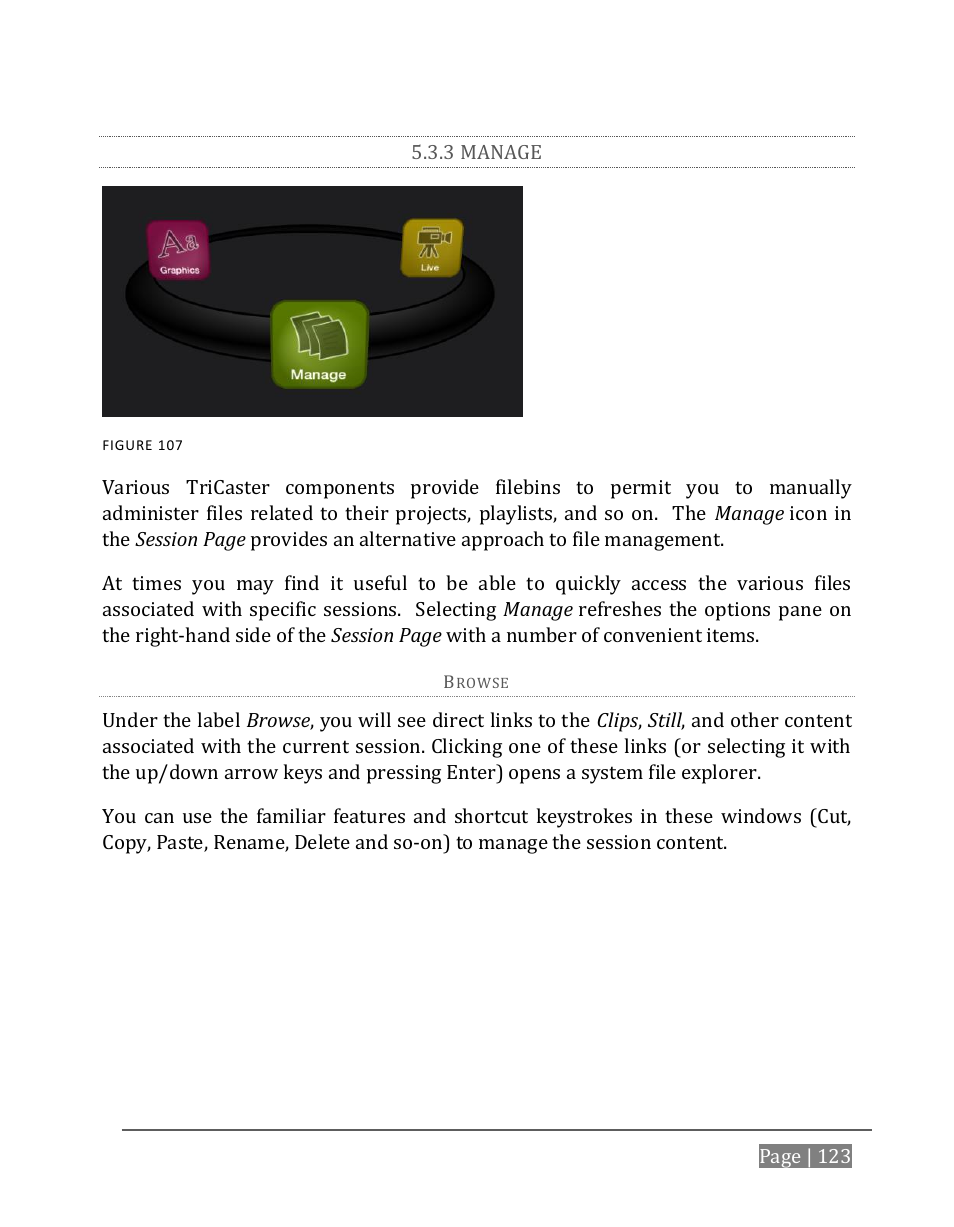 3 manage | NewTek TriCaster 8000 User Manual | Page 139 / 529