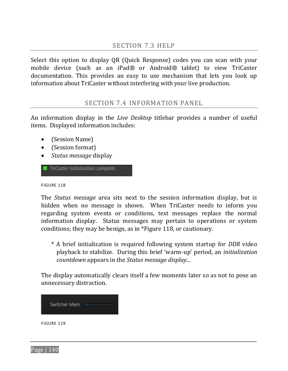 Ection, Nformation, Anel | NewTek TriCaster 8000 User Manual | Page 156 / 529