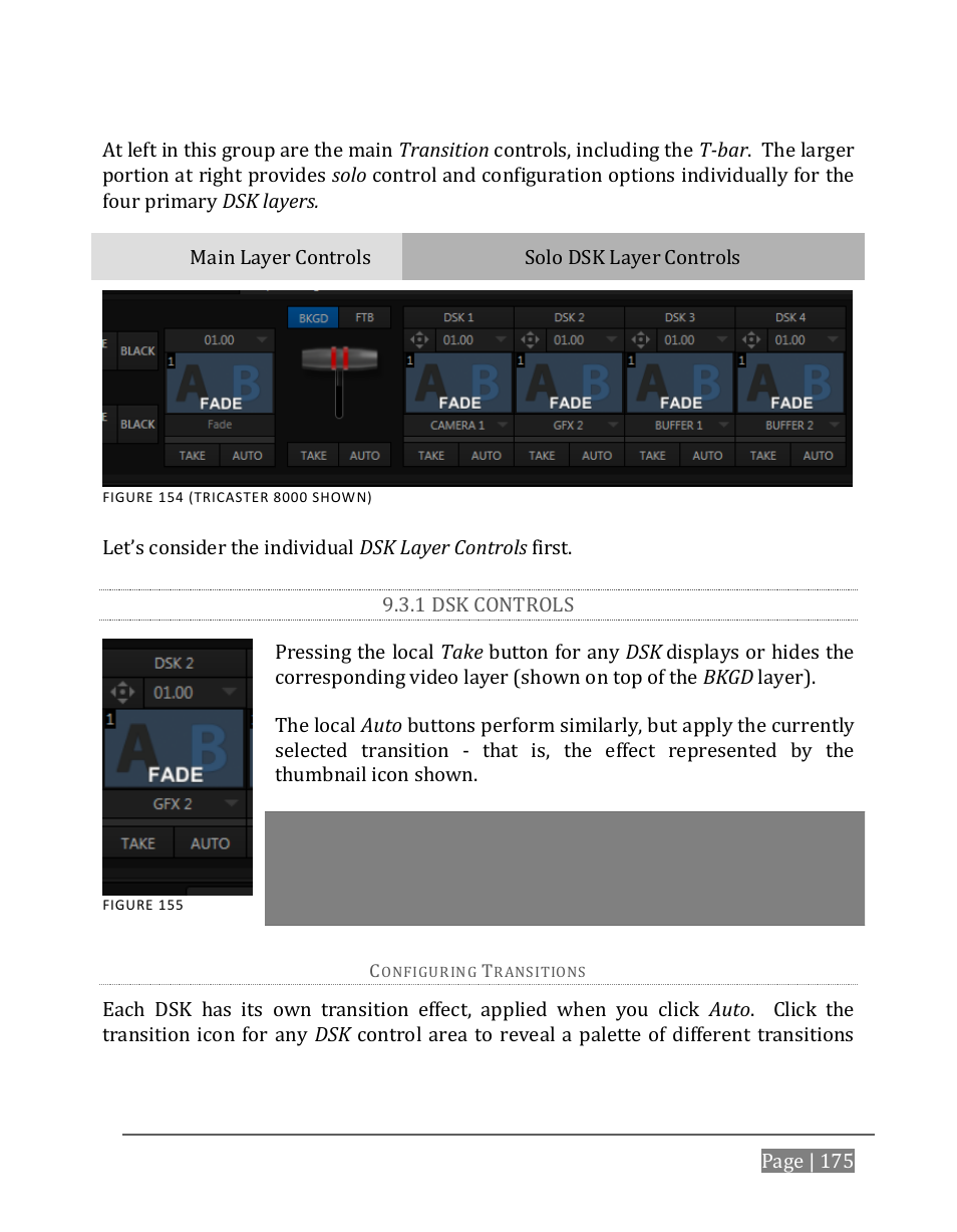 1 dsk controls | NewTek TriCaster 8000 User Manual | Page 191 / 529