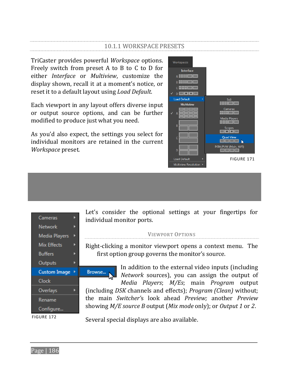 1 workspace presets | NewTek TriCaster 8000 User Manual | Page 202 / 529