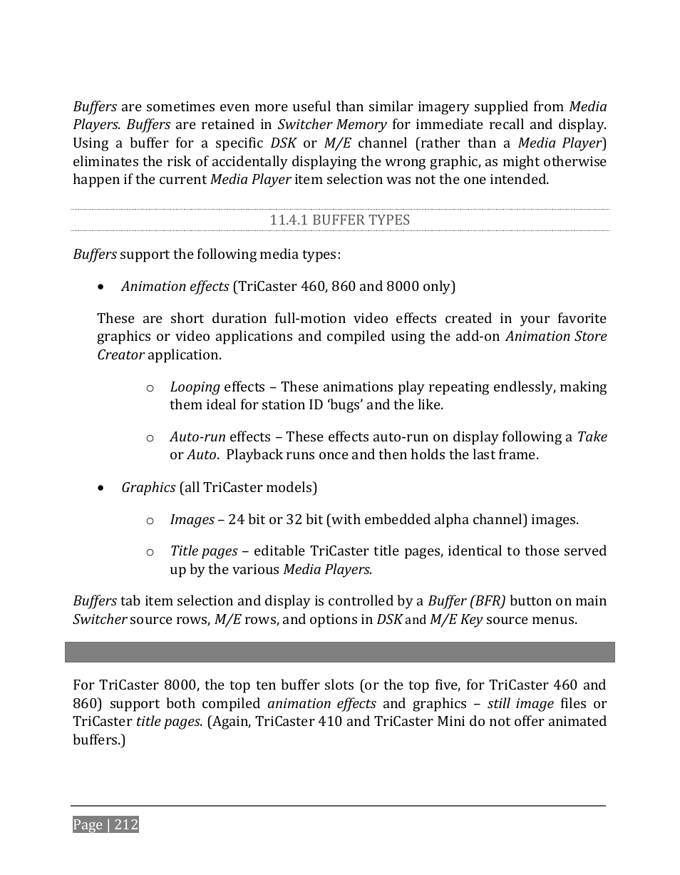 1 buffer types | NewTek TriCaster 8000 User Manual | Page 228 / 529