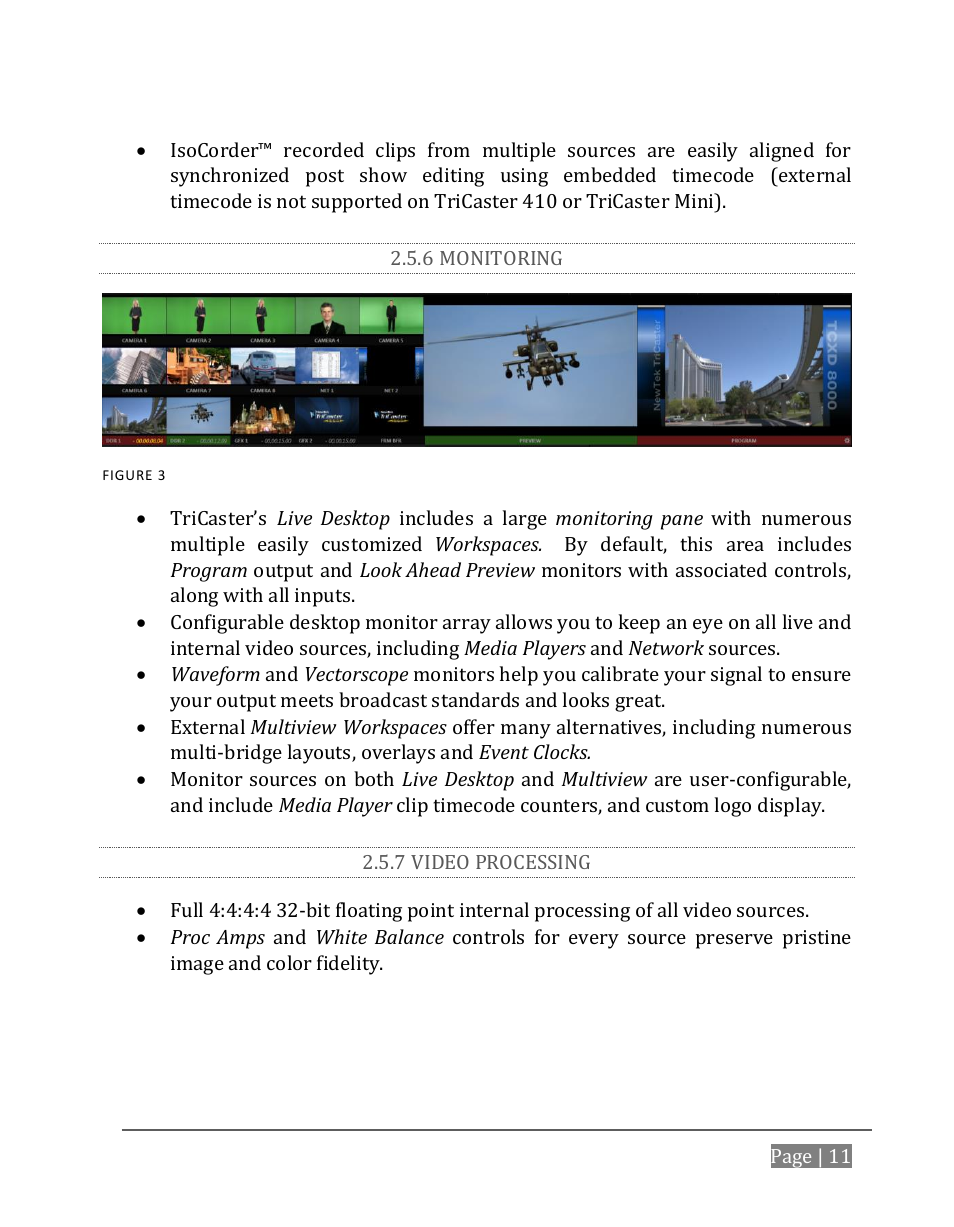 6 monitoring, 7 video processing | NewTek TriCaster 8000 User Manual | Page 27 / 529