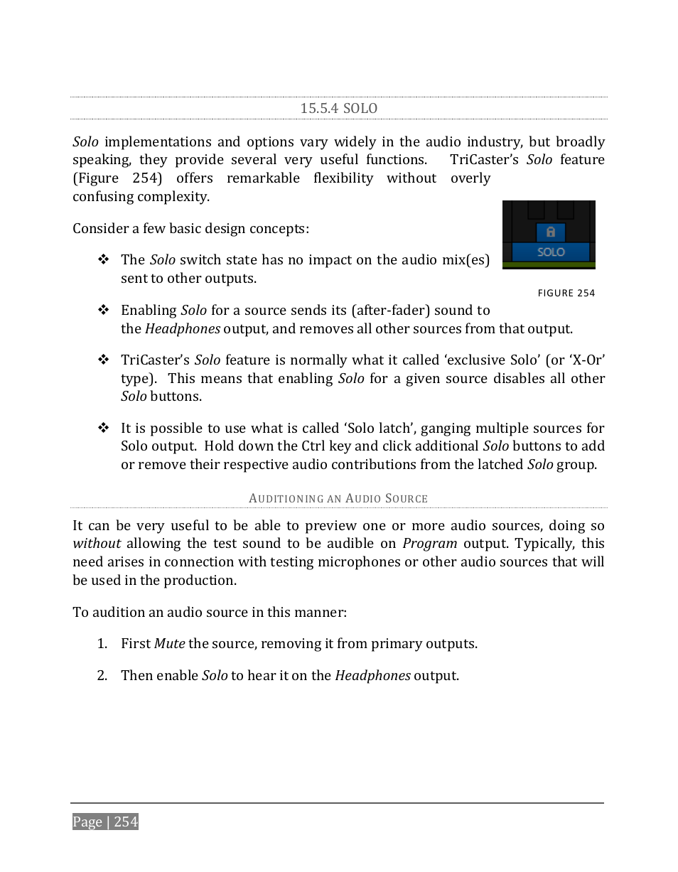 4 solo, E solo | NewTek TriCaster 8000 User Manual | Page 270 / 529