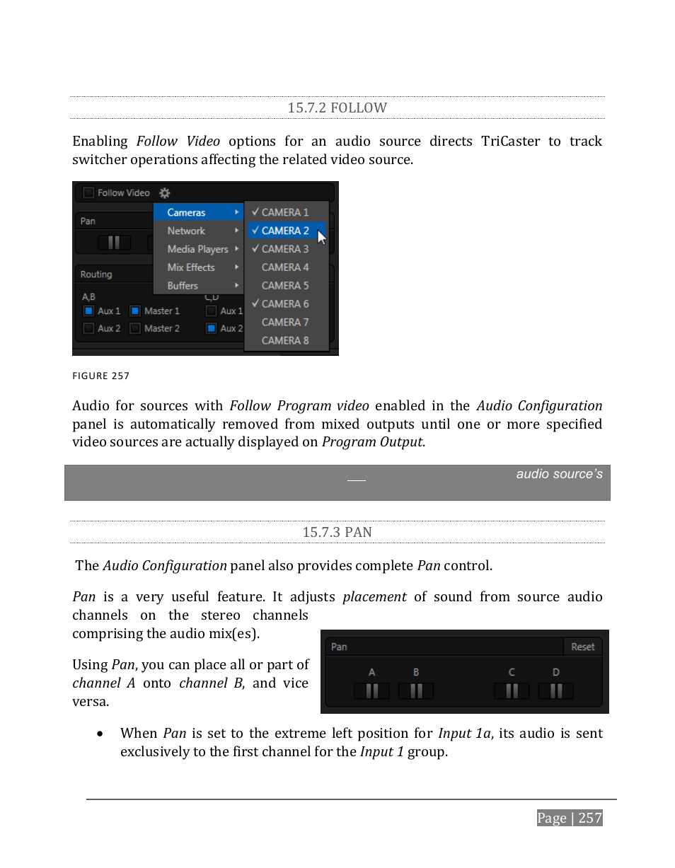 2 follow, 3 pan | NewTek TriCaster 8000 User Manual | Page 273 / 529