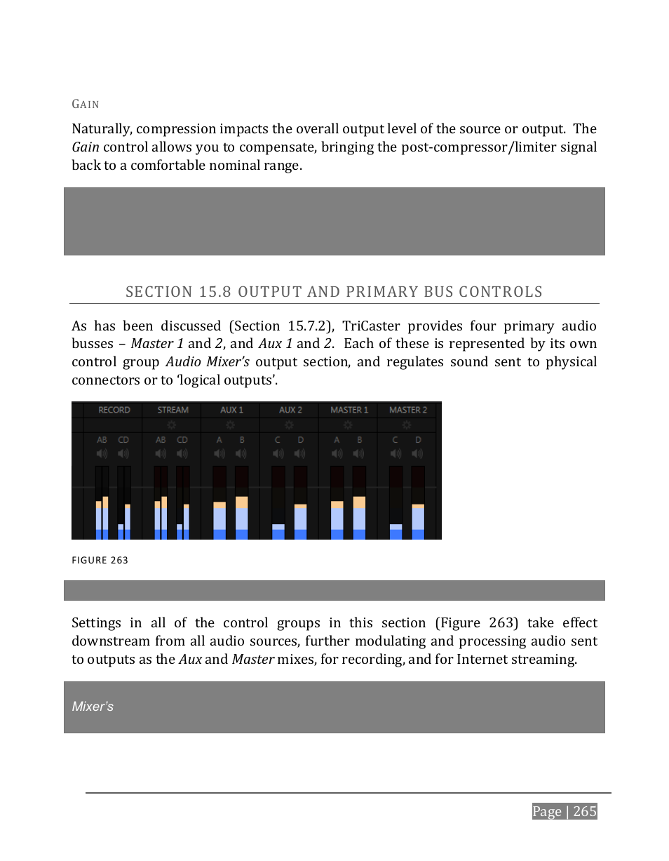 Ection, Utput and, Rimary | Ontrols | NewTek TriCaster 8000 User Manual | Page 281 / 529