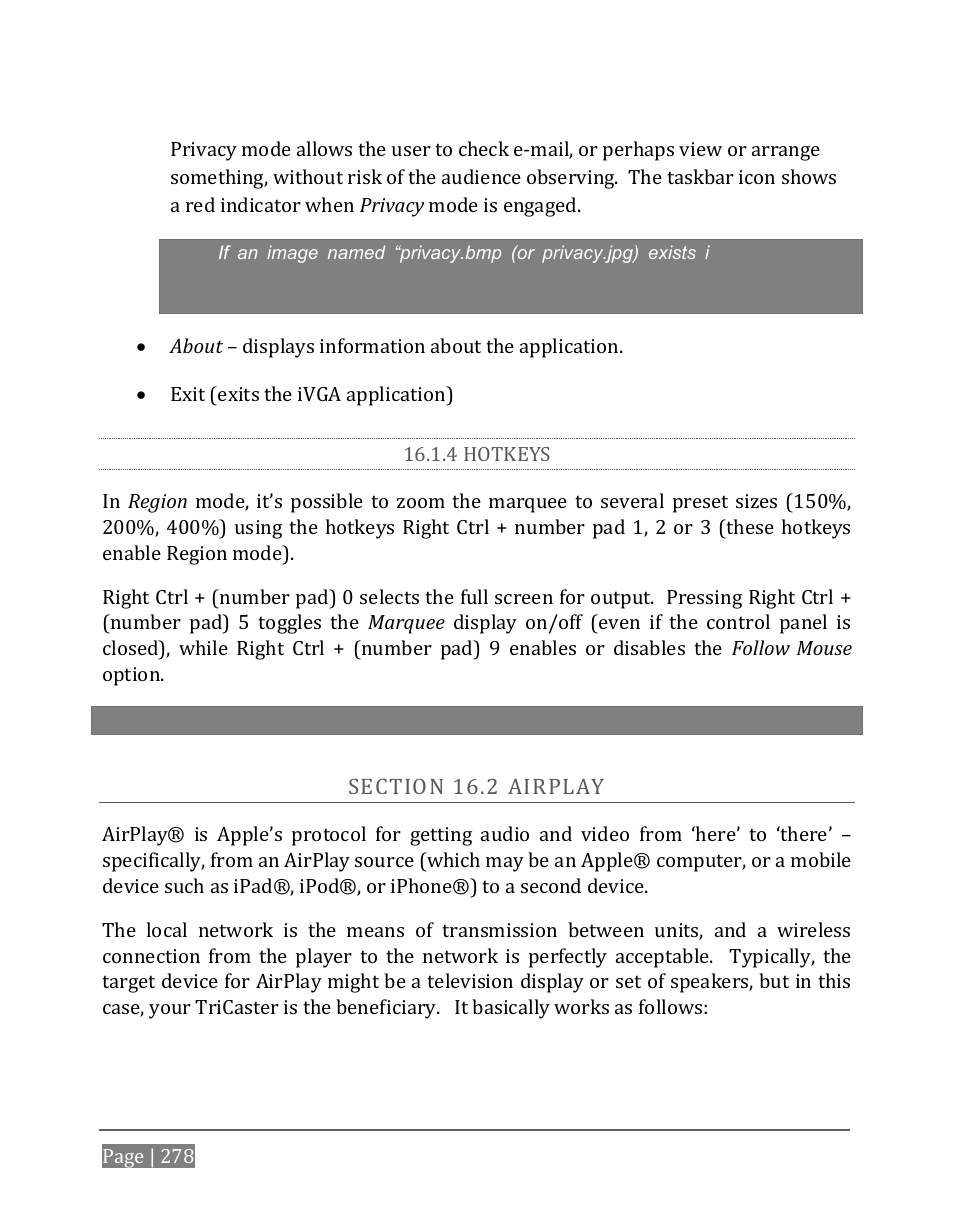 4 hotkeys, Ection | NewTek TriCaster 8000 User Manual | Page 294 / 529