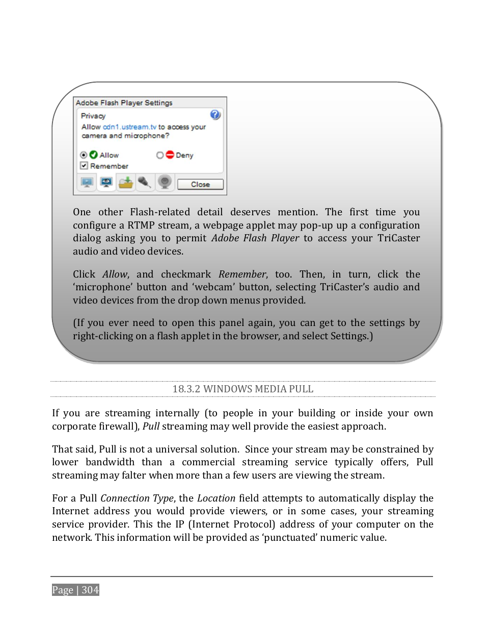 2 windows media pull | NewTek TriCaster 8000 User Manual | Page 320 / 529
