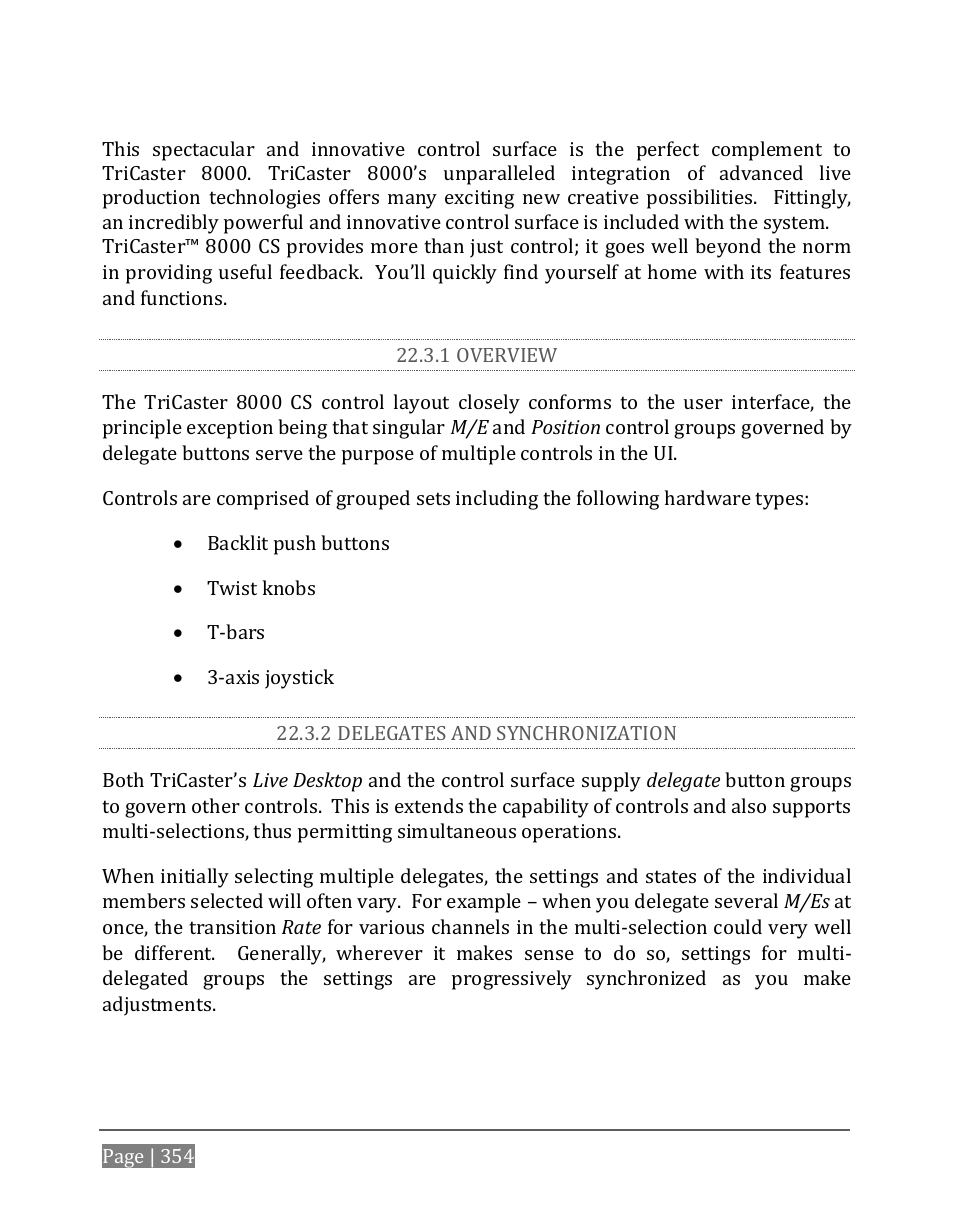 1 overview, 2 delegates and synchronization | NewTek TriCaster 8000 User Manual | Page 370 / 529