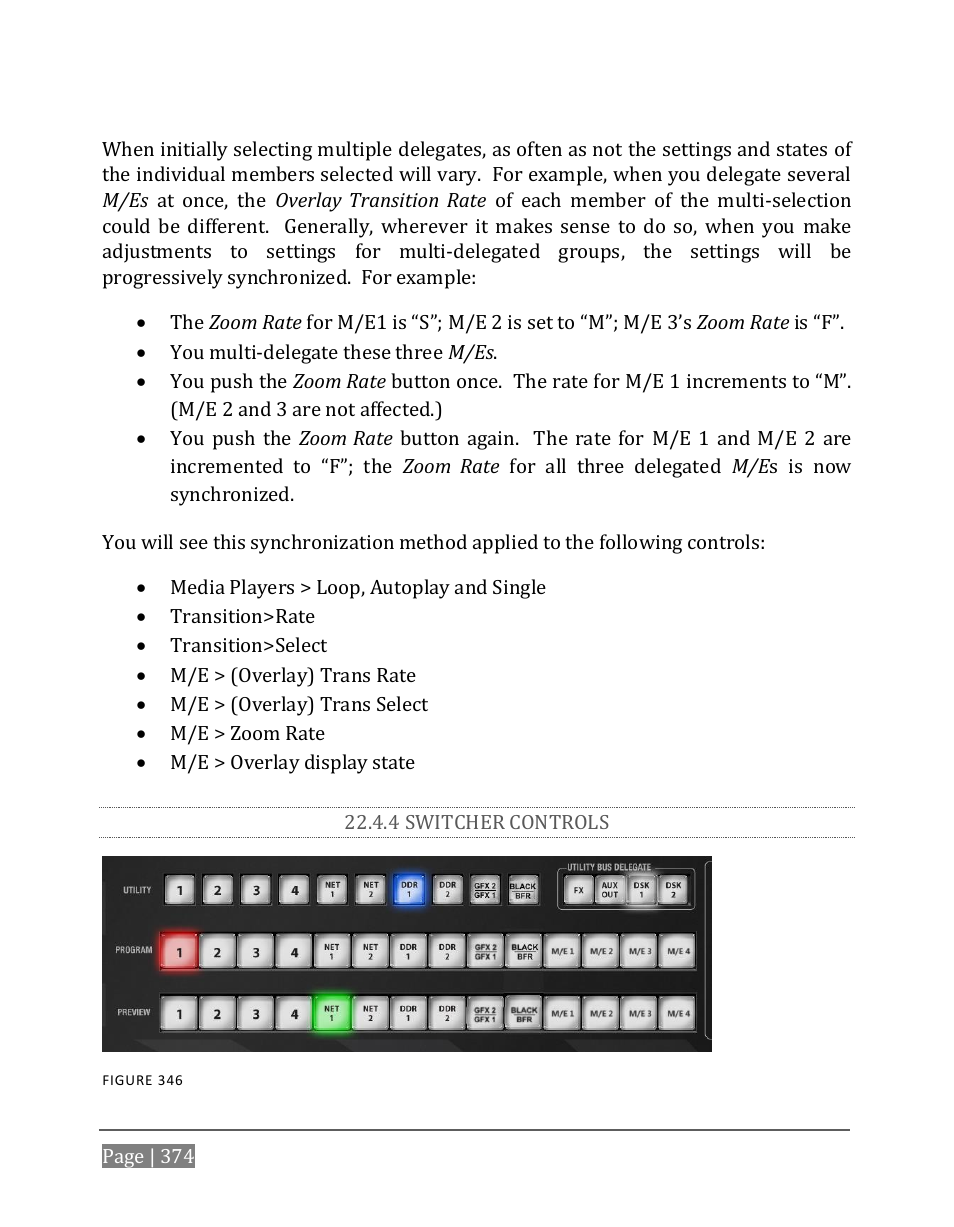 4 switcher controls | NewTek TriCaster 8000 User Manual | Page 390 / 529