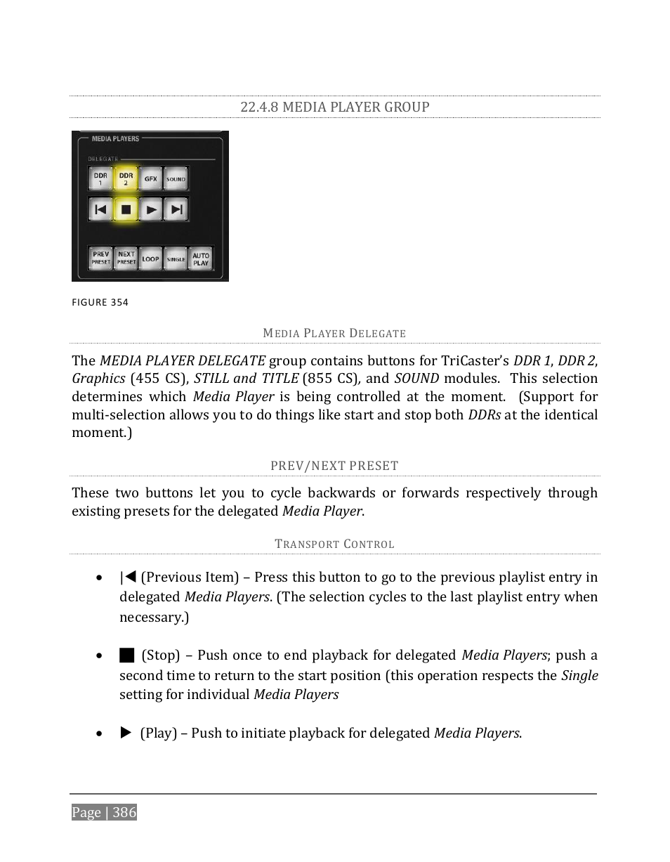 8 media player group | NewTek TriCaster 8000 User Manual | Page 402 / 529