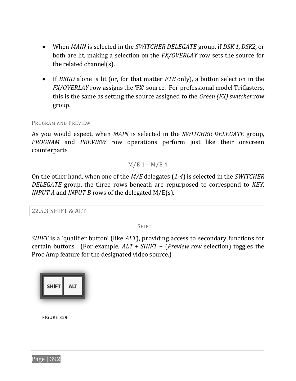 3 shift & alt | NewTek TriCaster 8000 User Manual | Page 408 / 529