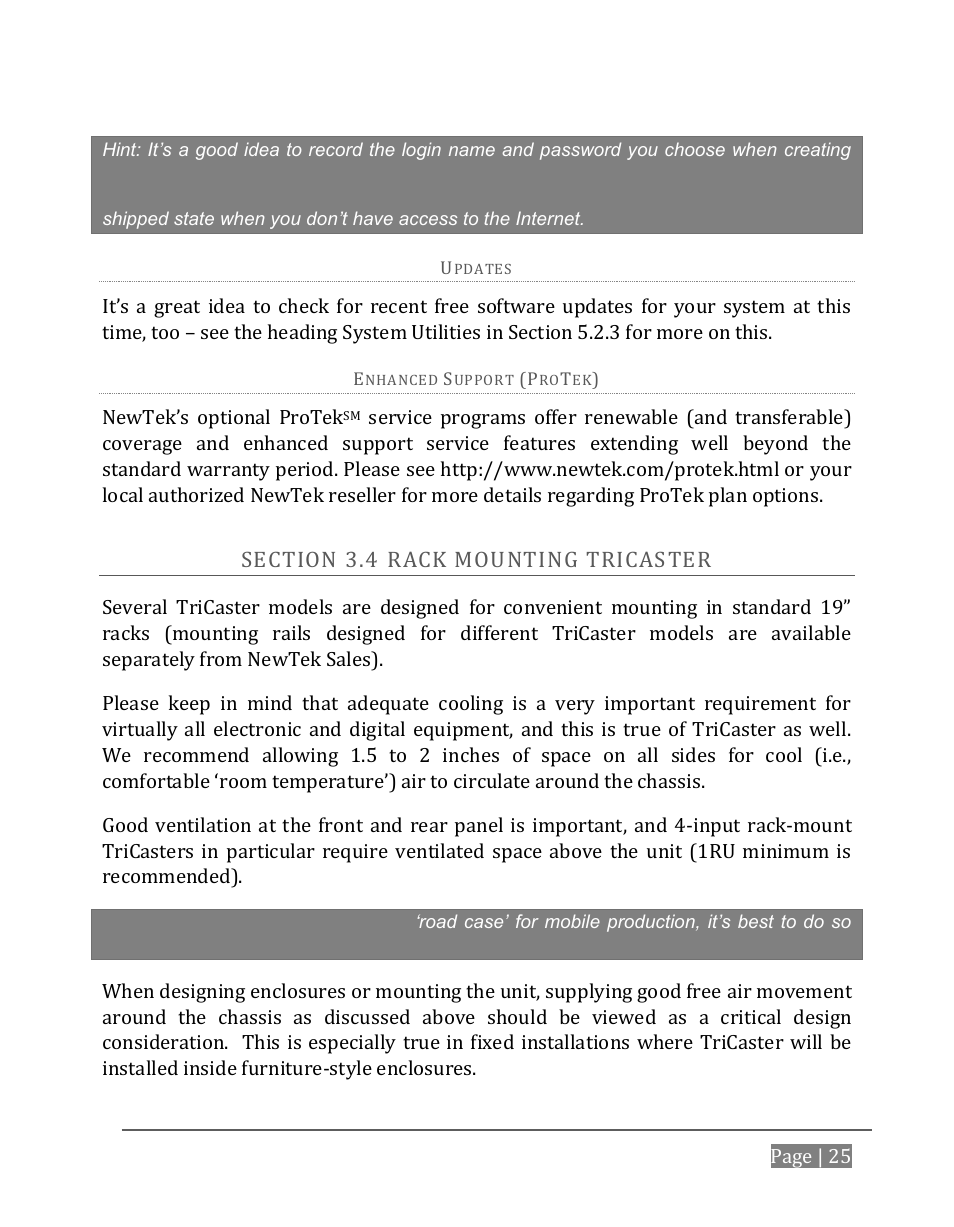 Ection, Ounting, Aster | NewTek TriCaster 8000 User Manual | Page 41 / 529
