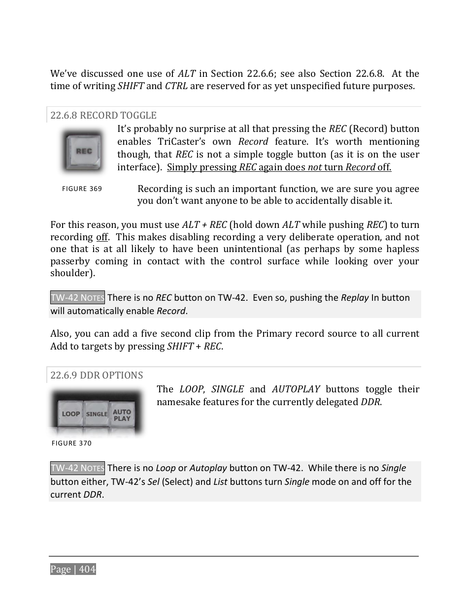 8 record toggle, 9 ddr options | NewTek TriCaster 8000 User Manual | Page 420 / 529