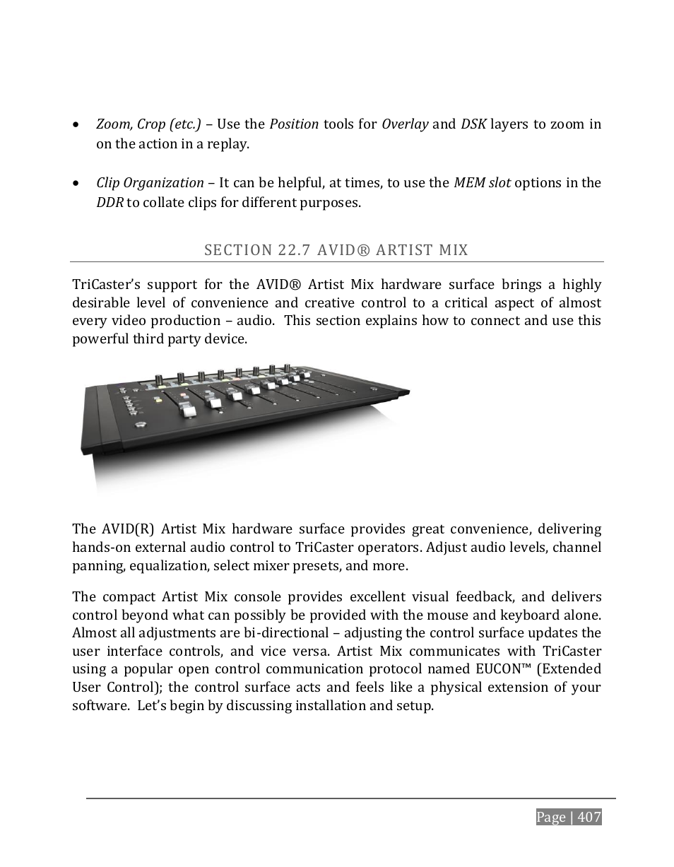 Ection, Rtist | NewTek TriCaster 8000 User Manual | Page 423 / 529